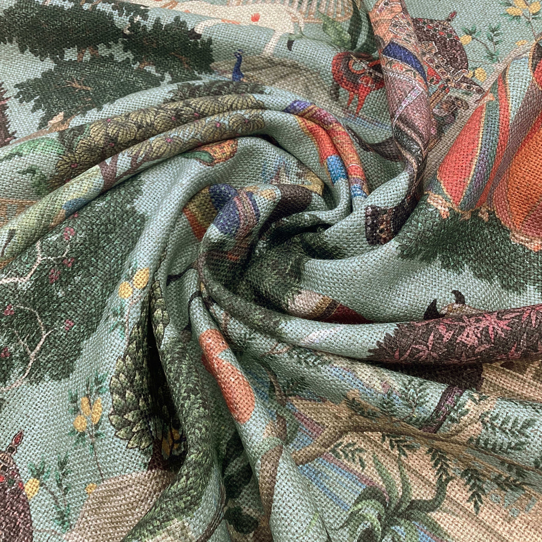 Printed linen viscose fabric per meter BELA 1