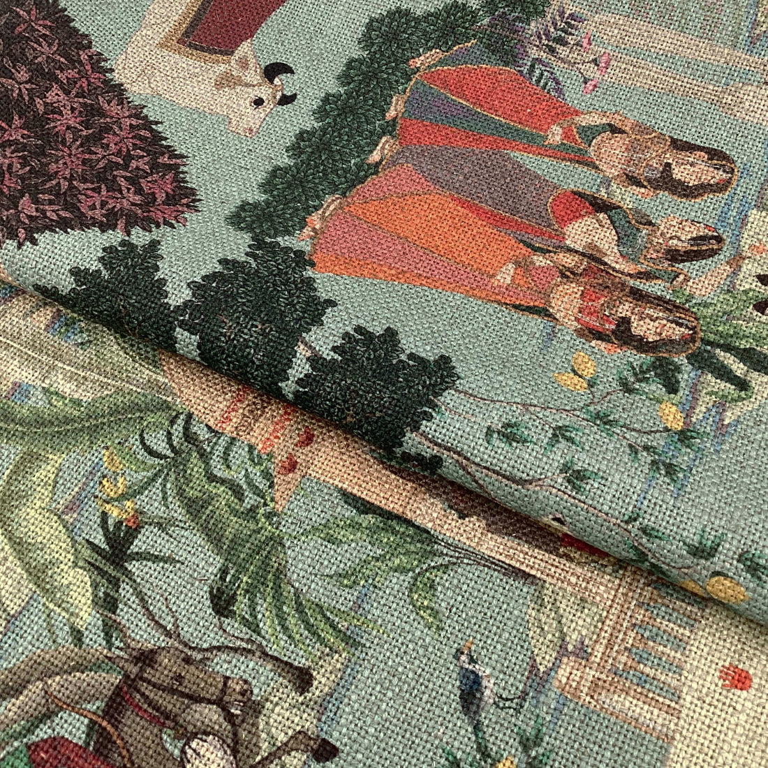 Printed linen viscose fabric per meter BELA 1