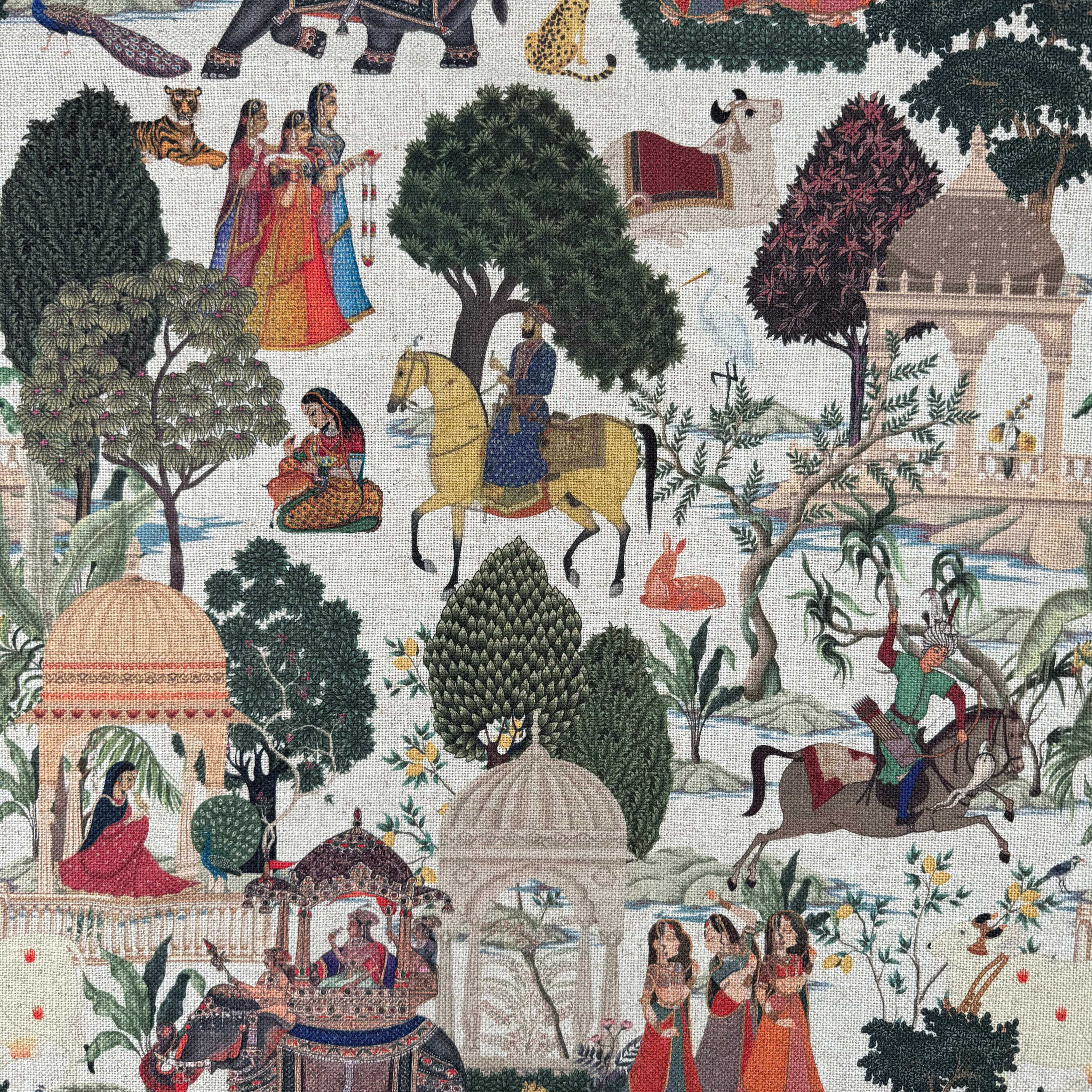 Printed linen viscose fabric per meter BELA 2