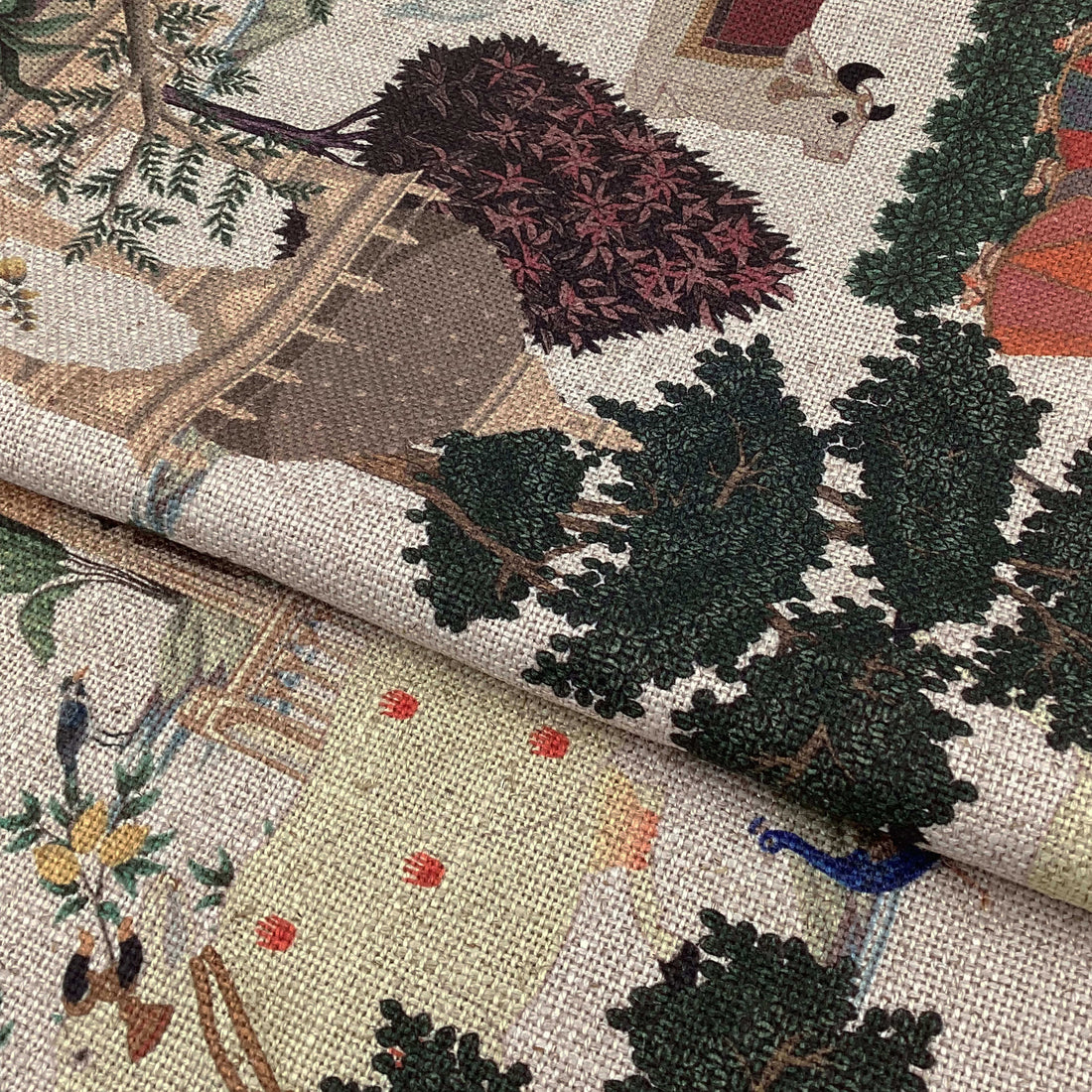 Printed linen viscose fabric per meter BELA 2
