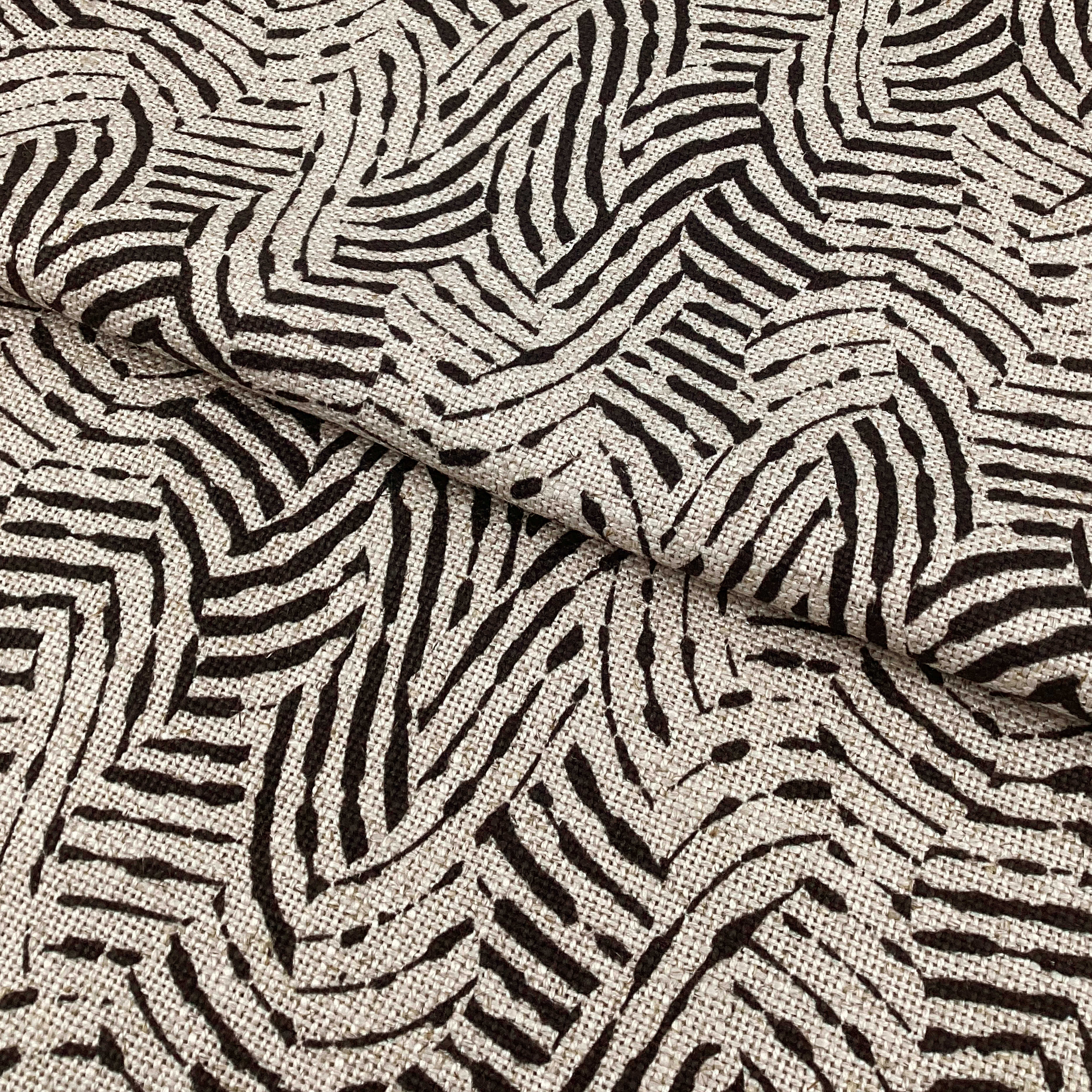Printed linen viscose fabric per meter GENOVEVA 124 3