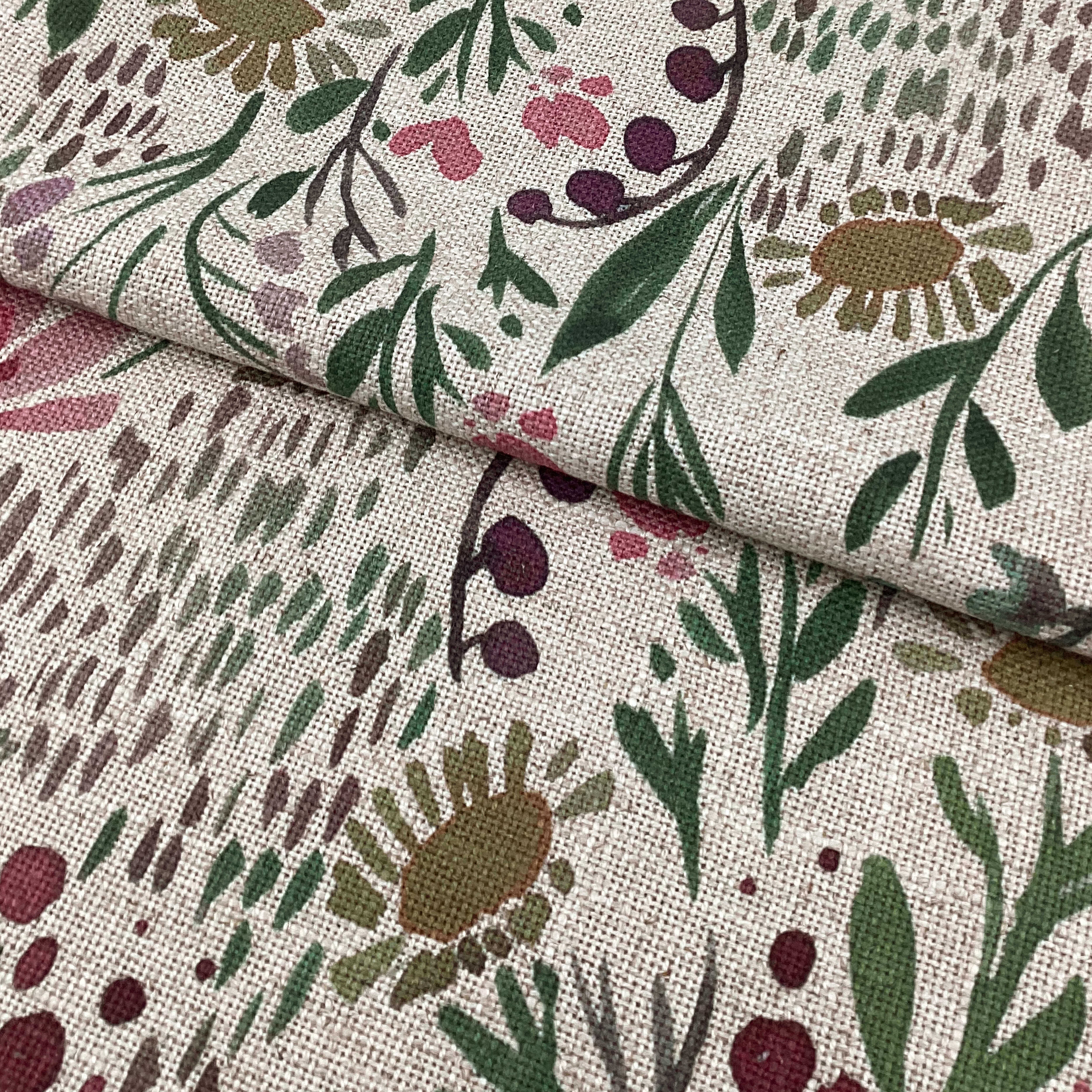 Printed linen viscose fabric per meter LENY 124-5