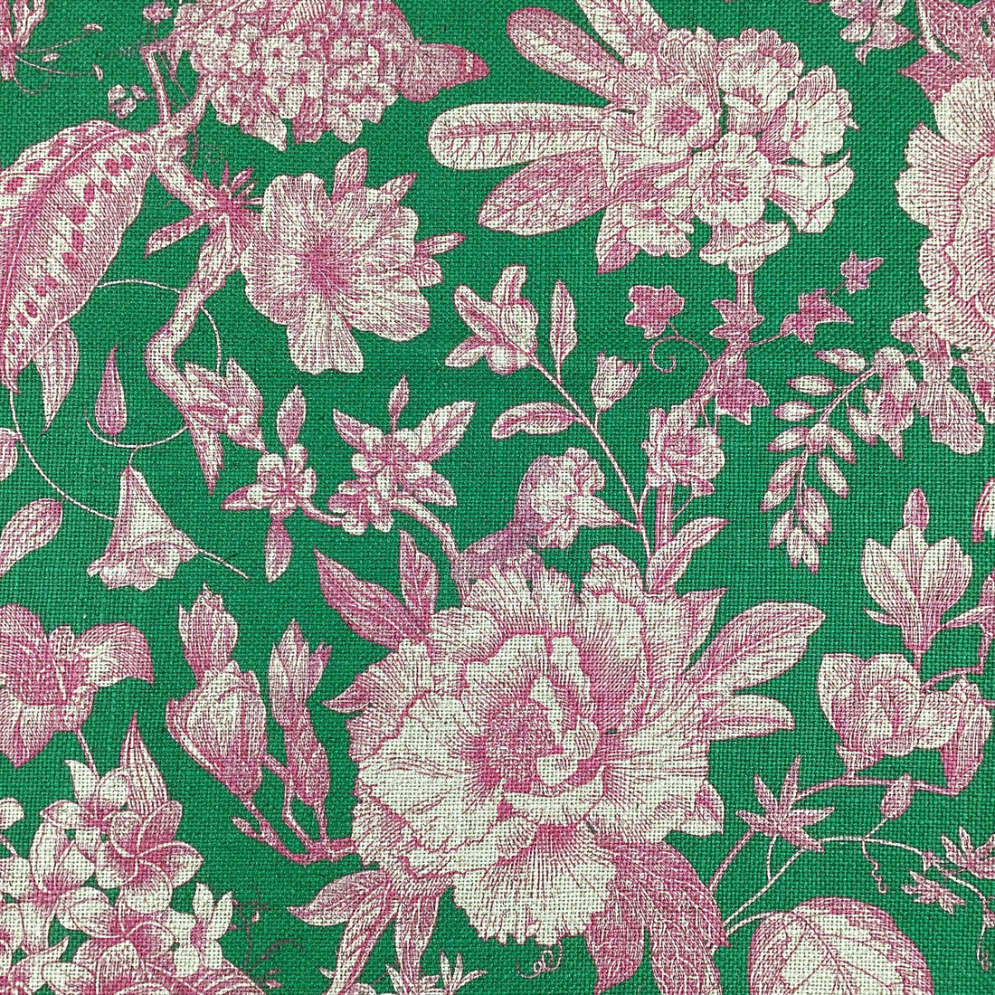 Printed linen viscose fabric per meter LILIA 124 1 DARK