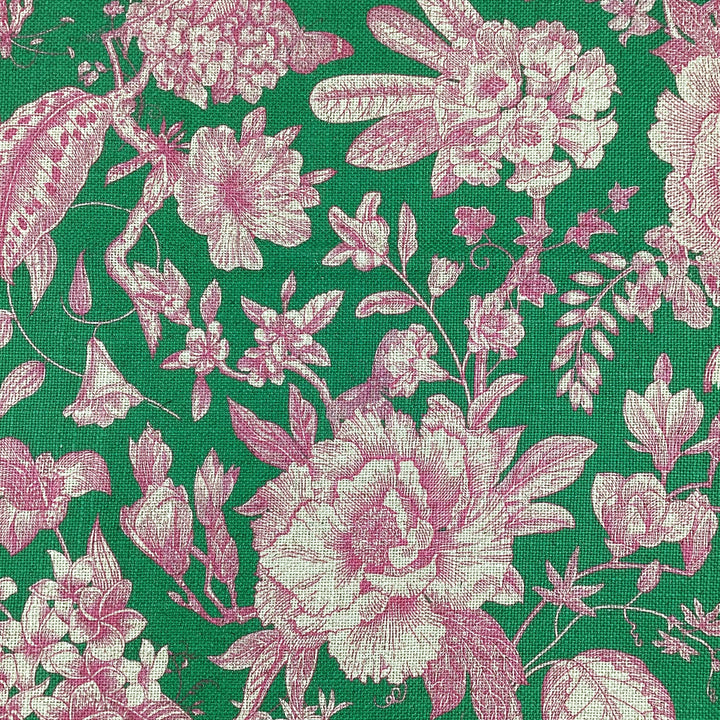 Printed linen viscose fabric per meter LILIA 124 1 DARK
