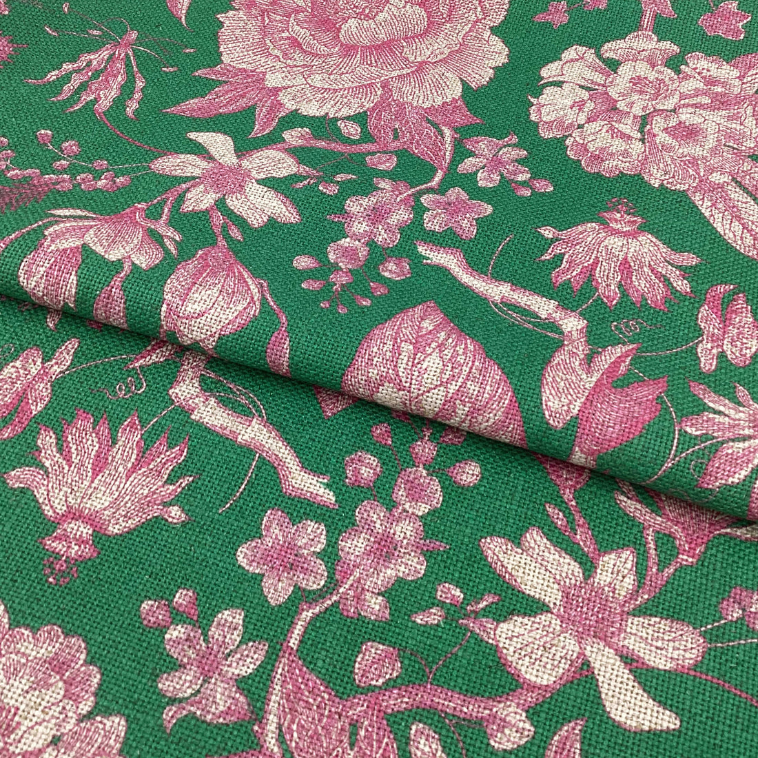 Printed linen viscose fabric per meter LILIA 124 1 DARK