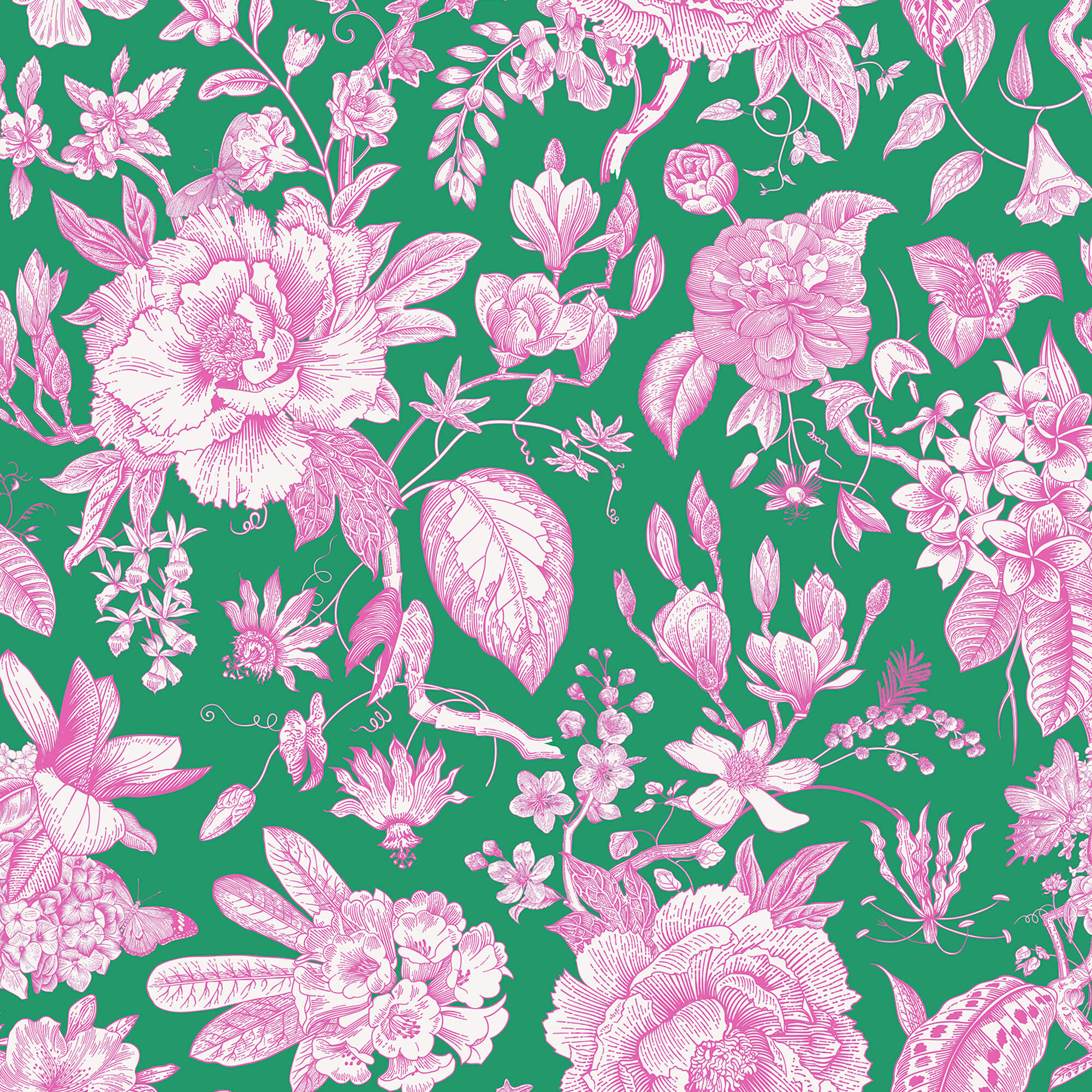 Printed linen viscose fabric per meter LILIA 124 1 DARK
