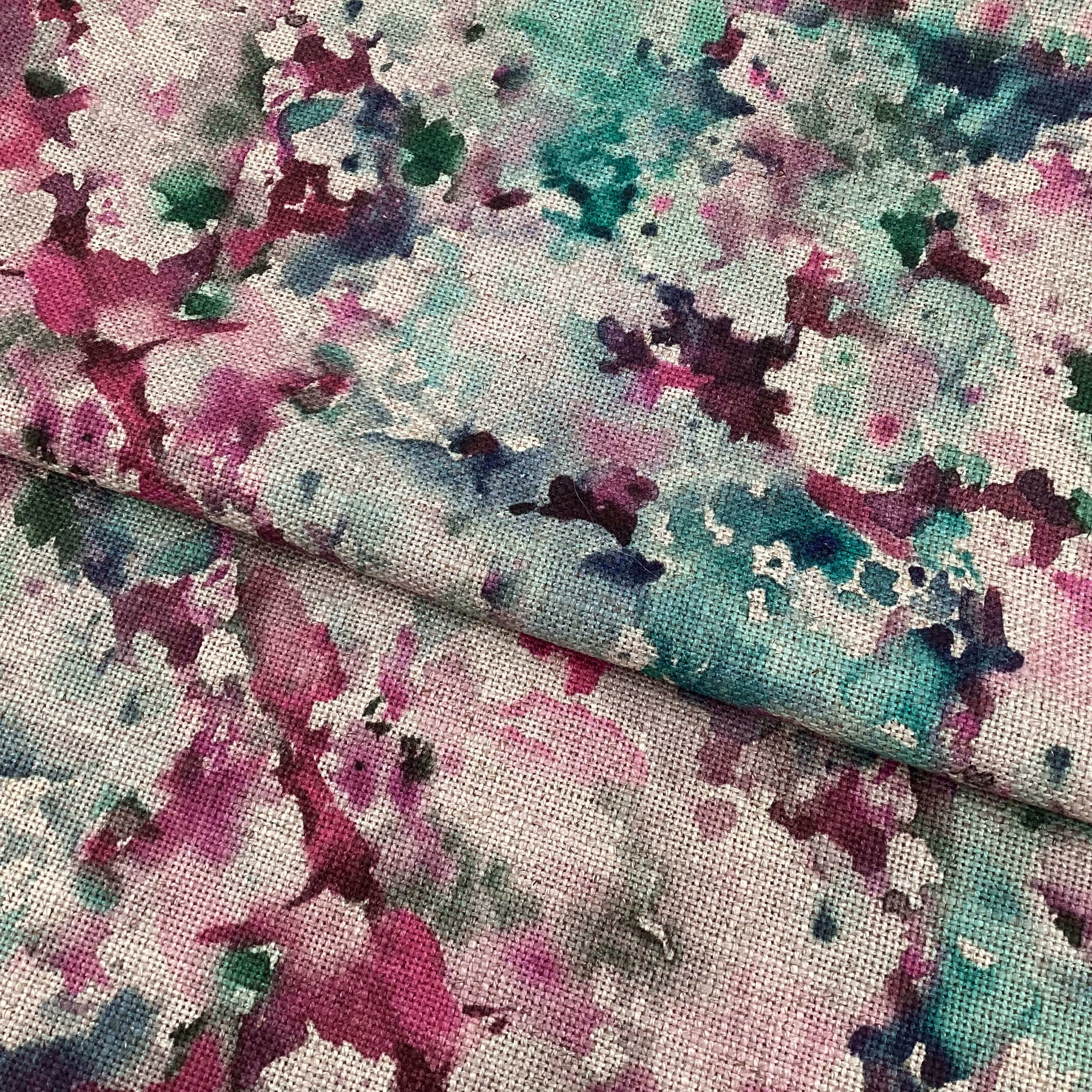Printed linen viscose fabric per meter MANON 124 5
