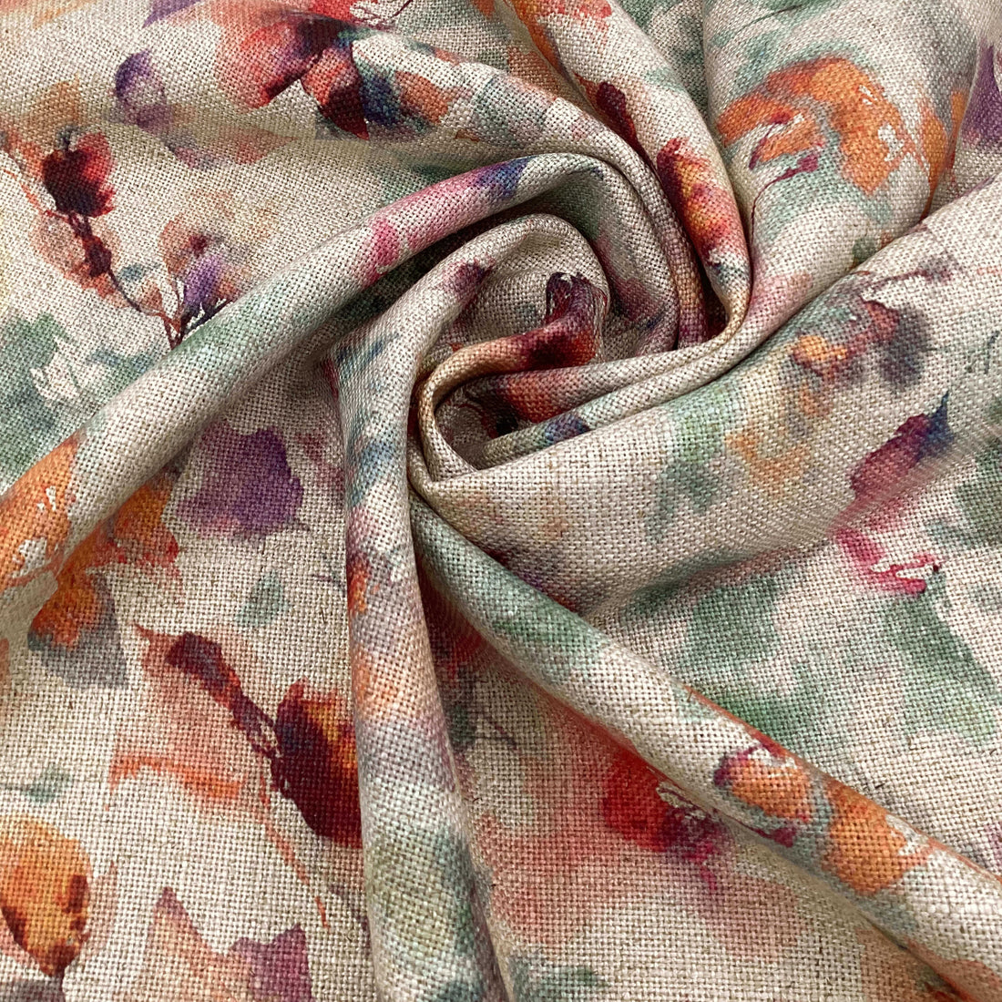 Printed linen viscose fabric per meter NALIN 124 5