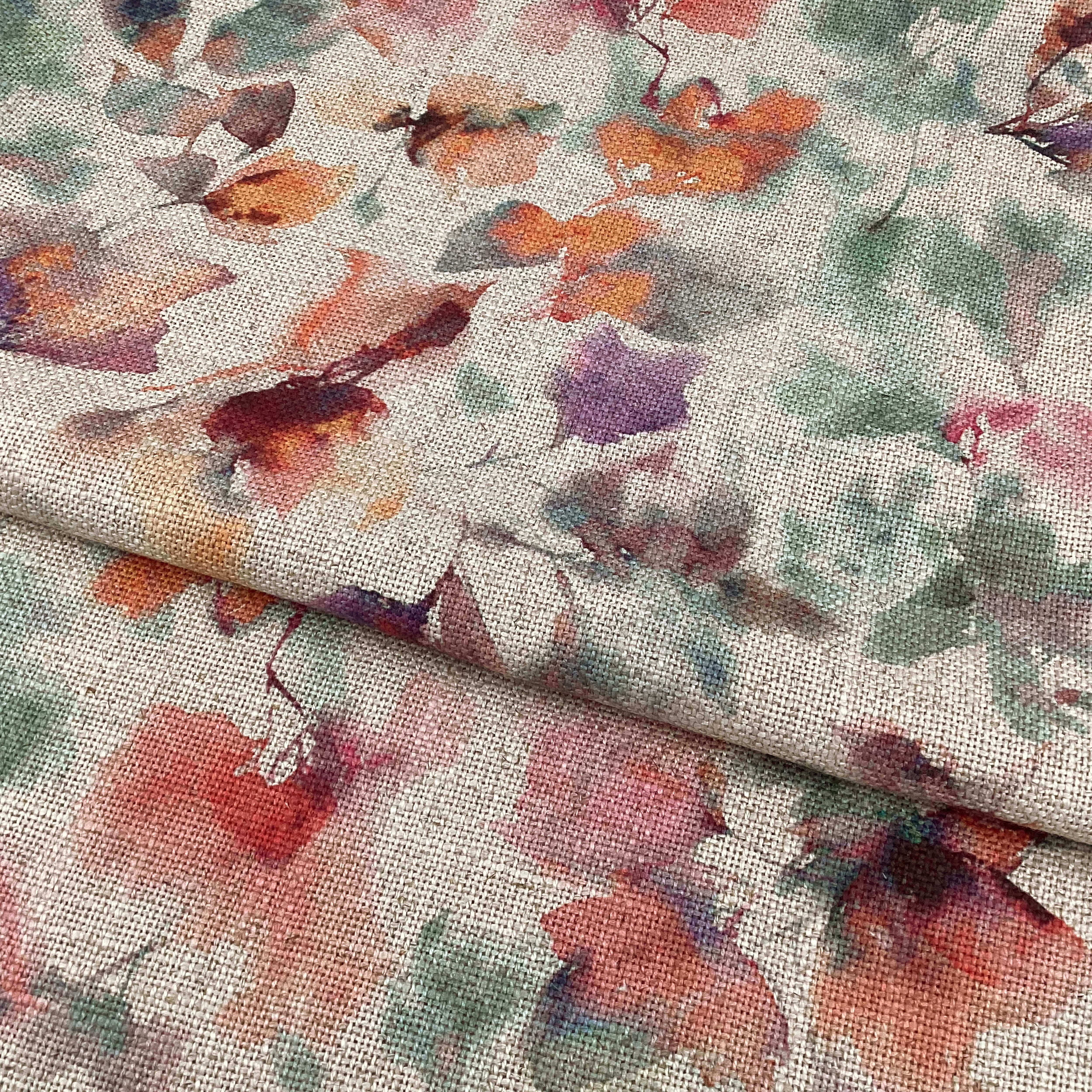 Printed linen viscose fabric per meter NALIN 124 5