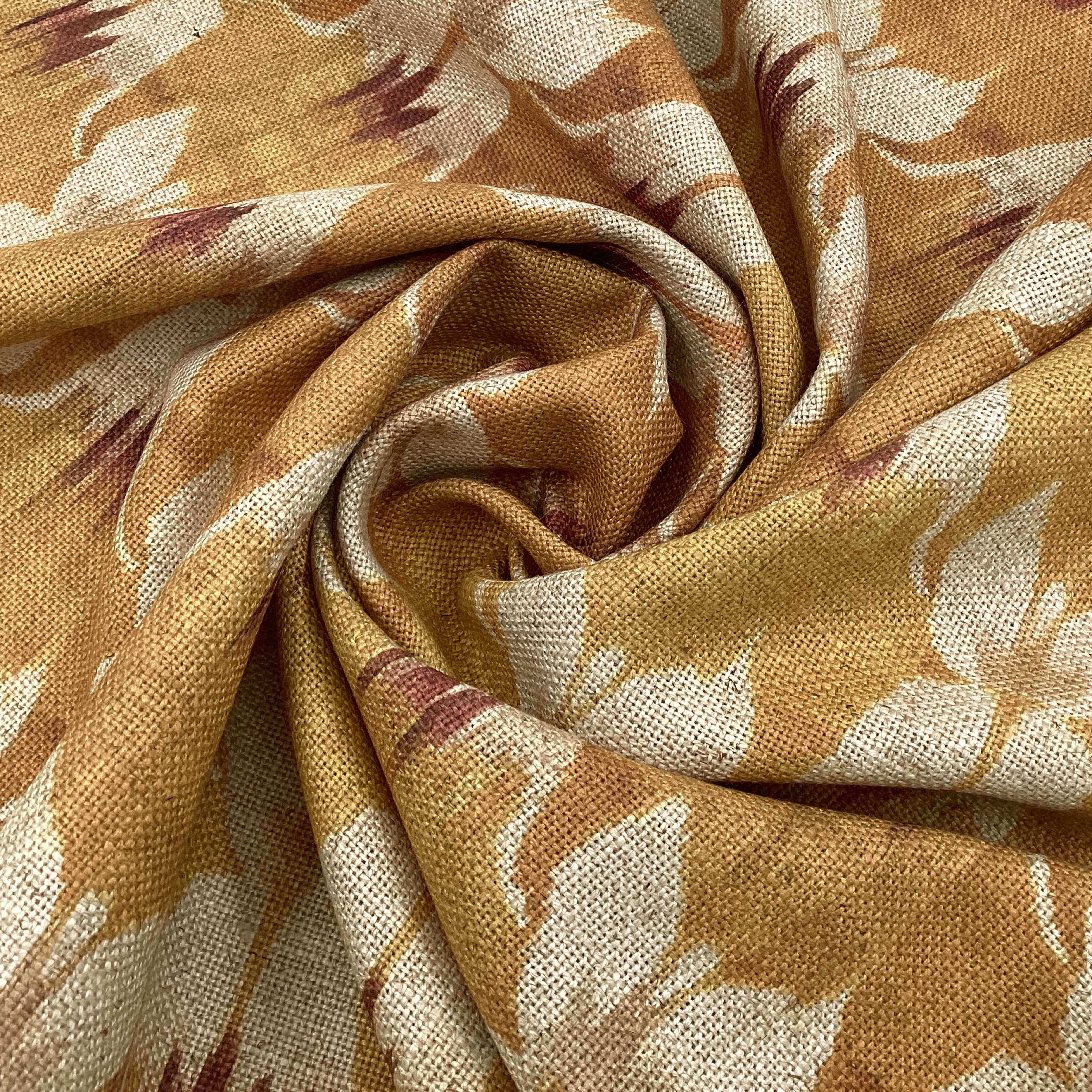 Printed linen viscose fabric per meter NISHA 124 4