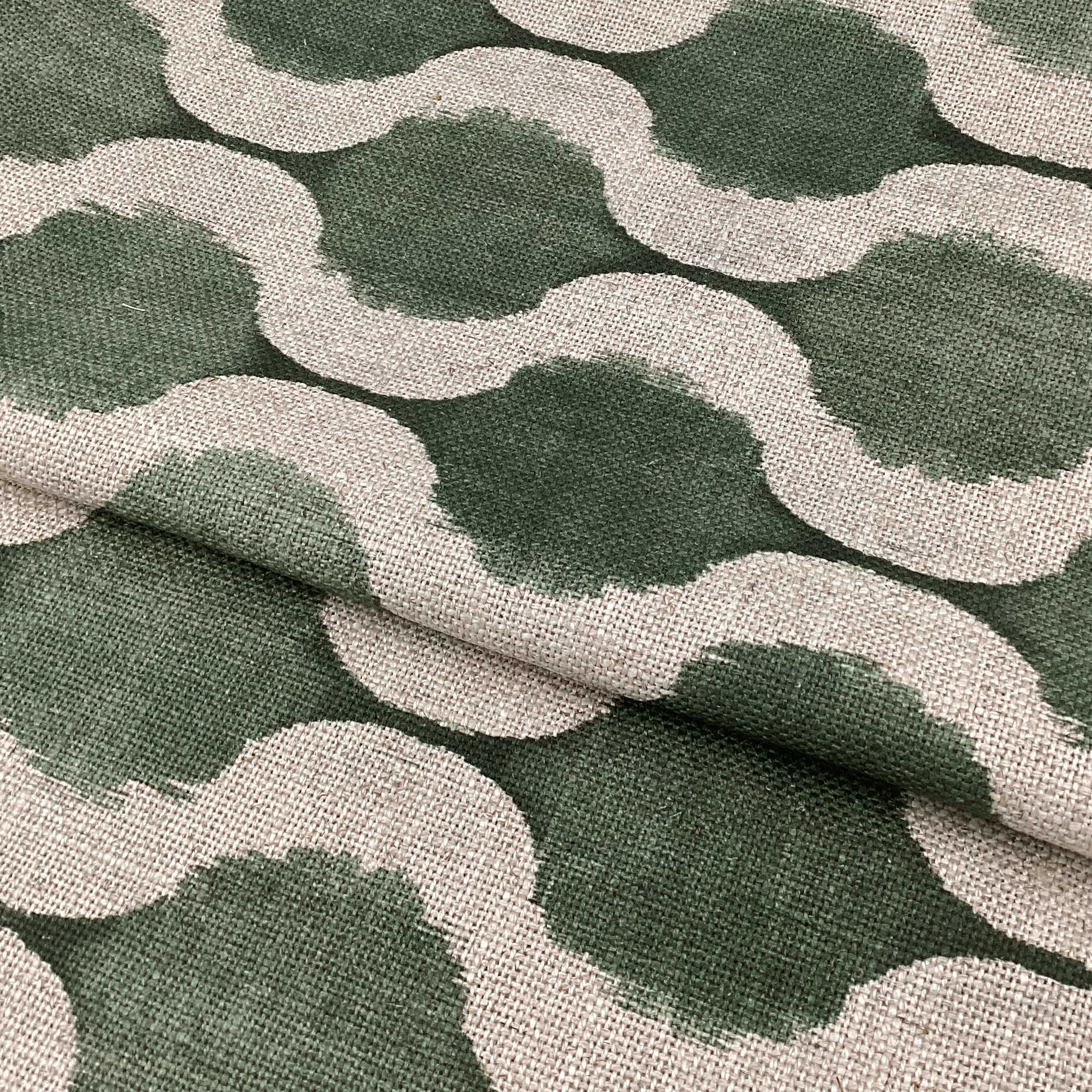 Printed linen viscose fabric per meter NISHA 124 5