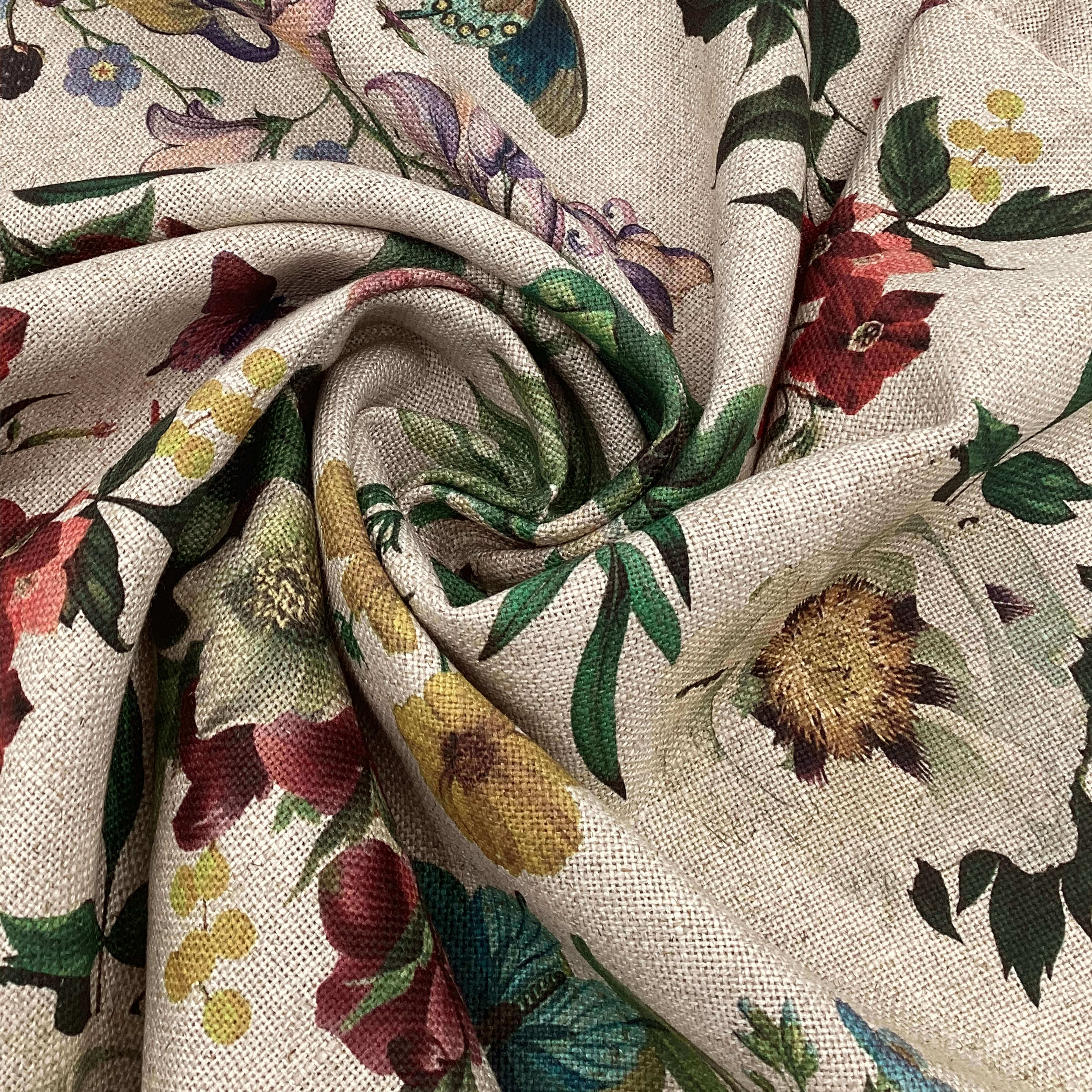 Printed linen viscose fabric by meter SIGRID 124 2