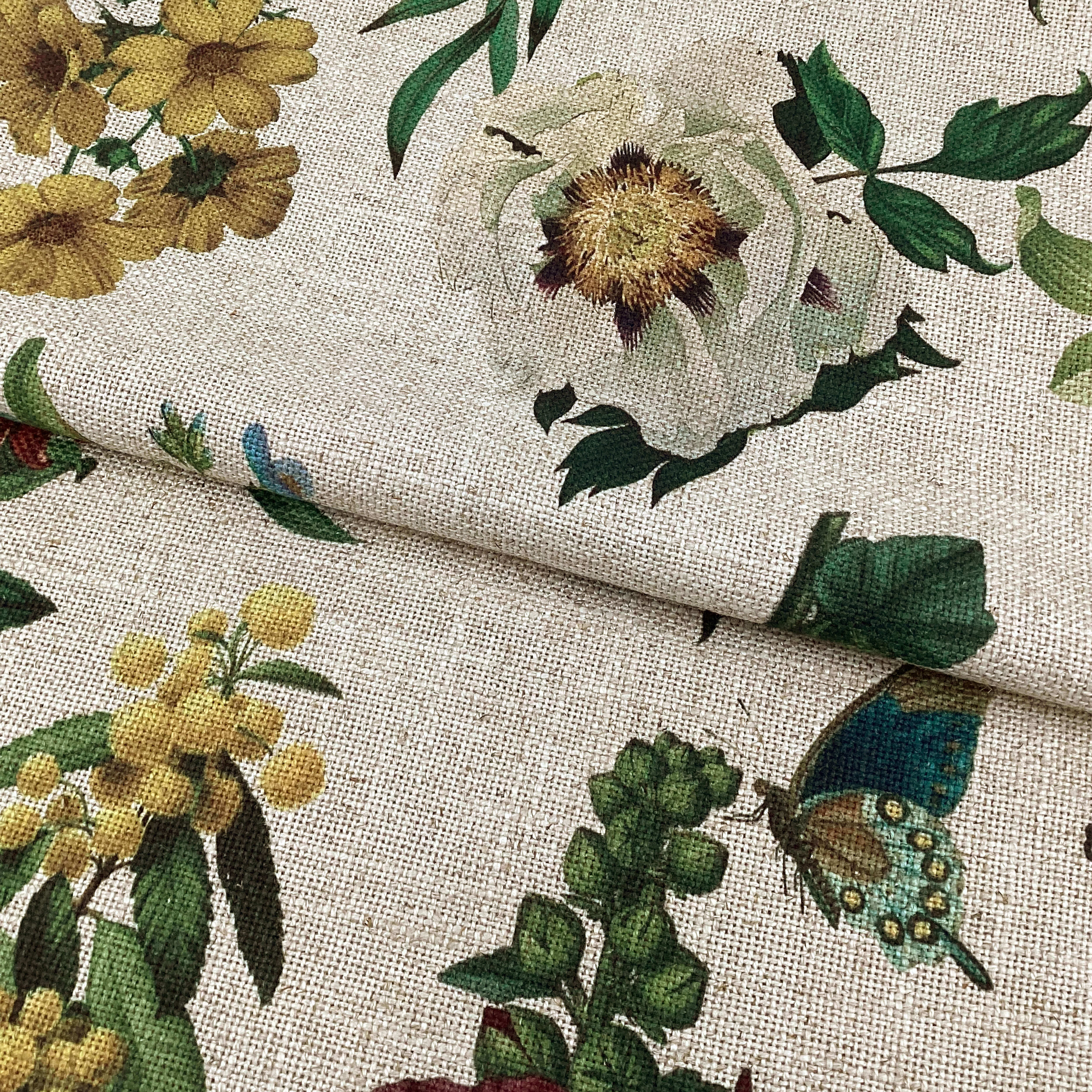 Printed linen viscose fabric by meter SIGRID 124 2