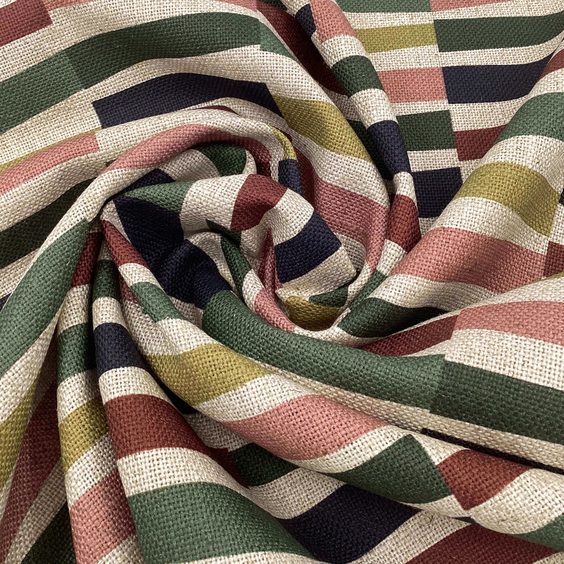 Printed linen viscose fabric by meter SIGRID 124 3