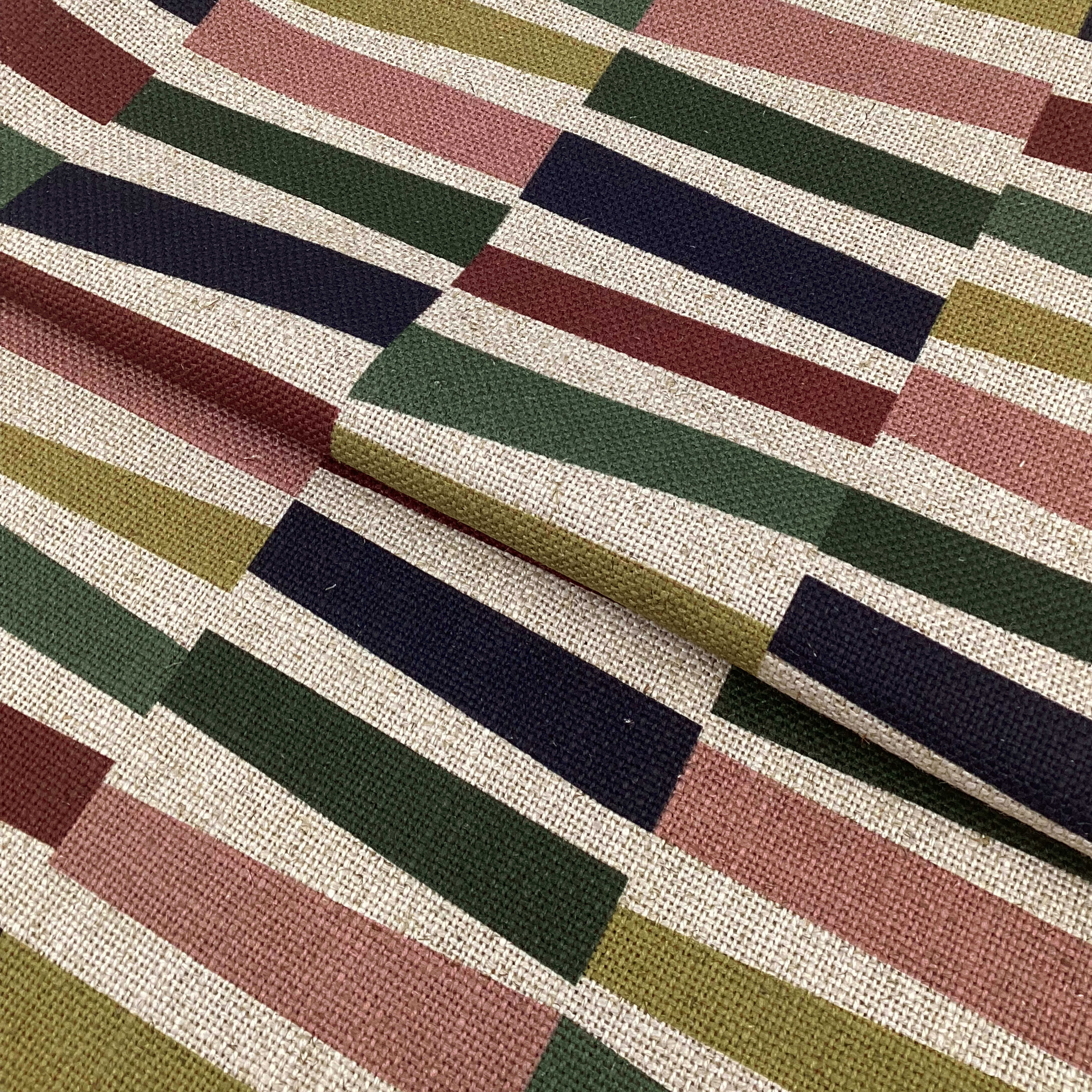 Printed linen viscose fabric by meter SIGRID 124 3