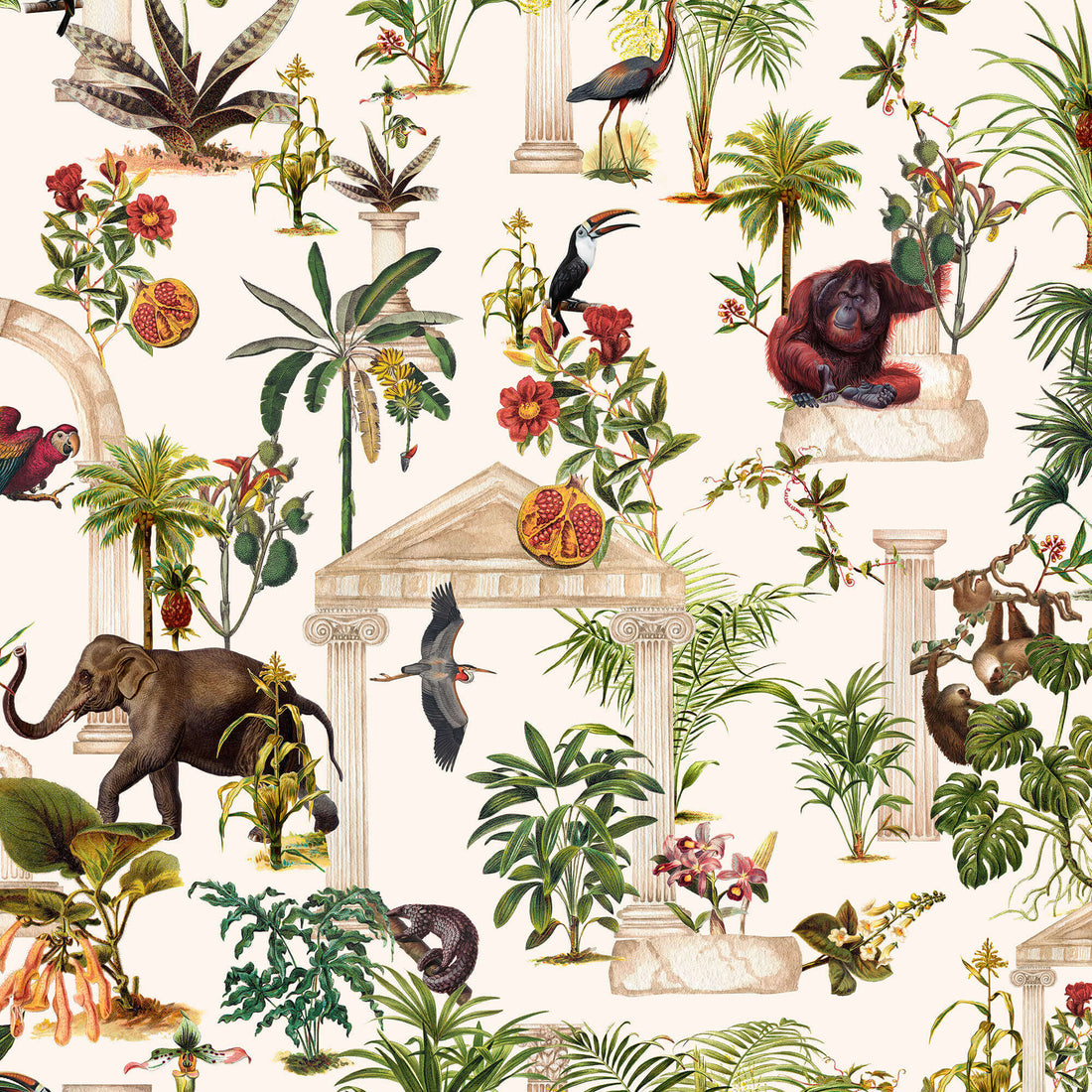 Printed linen viscose fabric by meter TASMIN 124