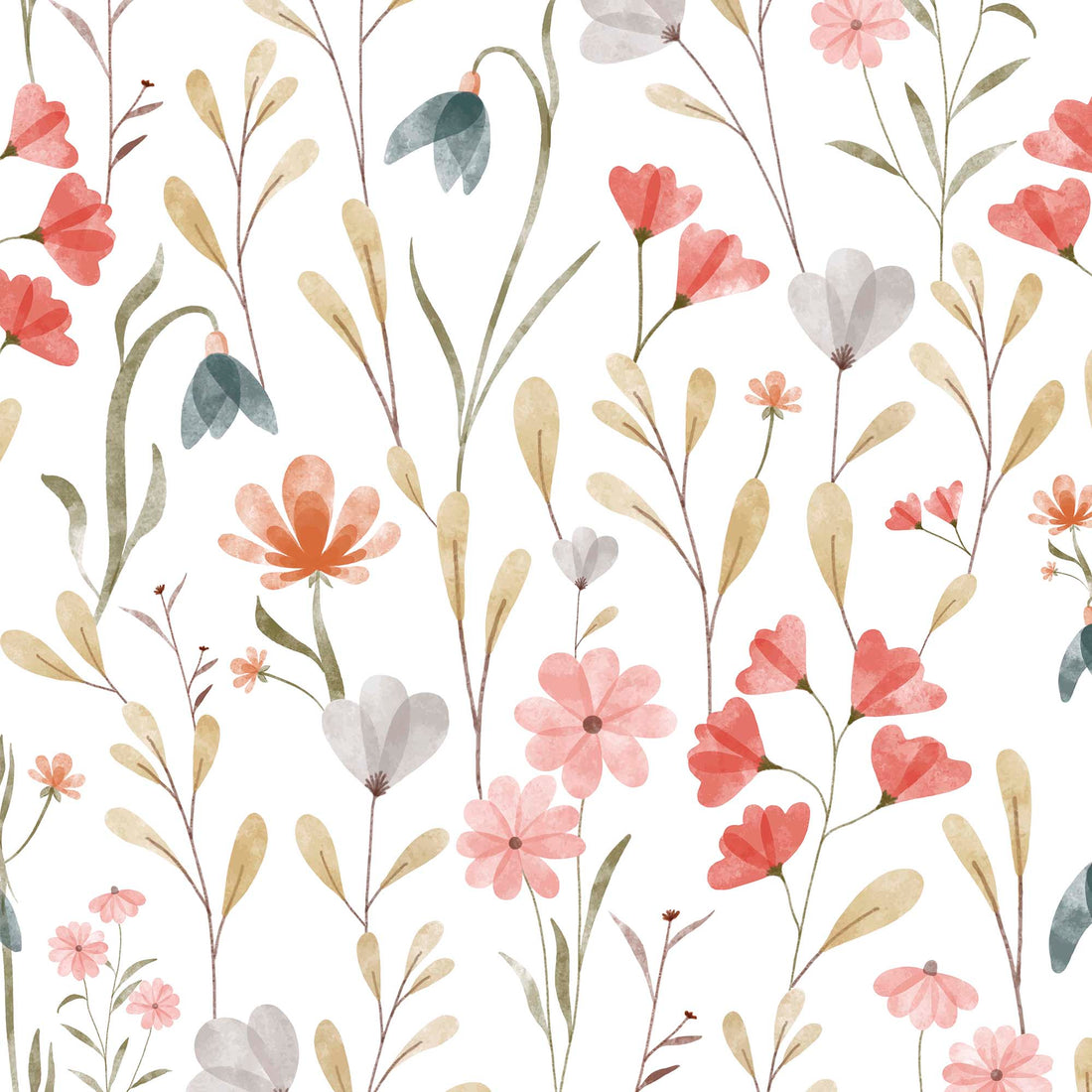 Half panama fabric printed per meter 100% cotton NELE 1