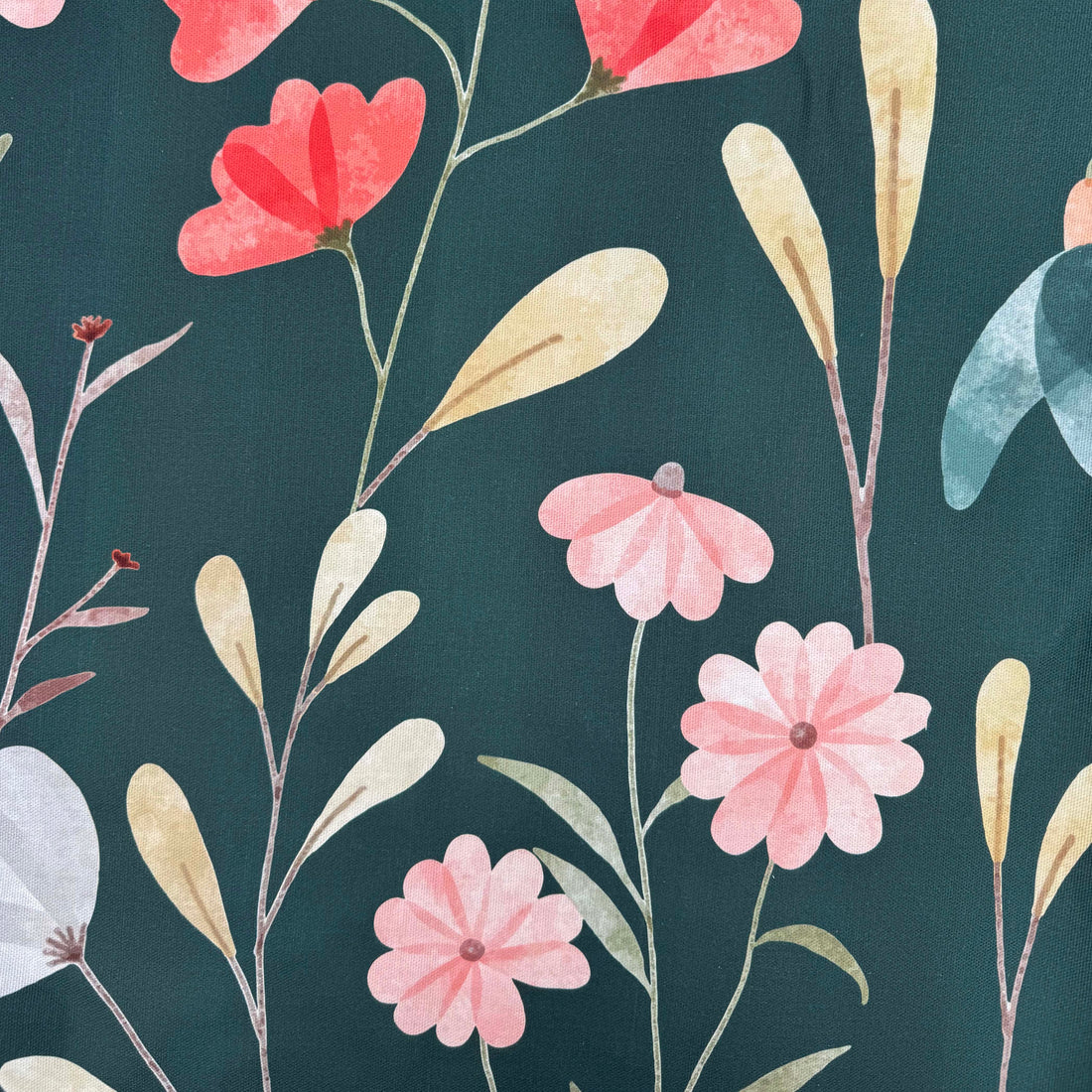 Half panama fabric printed per meter 100% cotton NELE 2 DARK