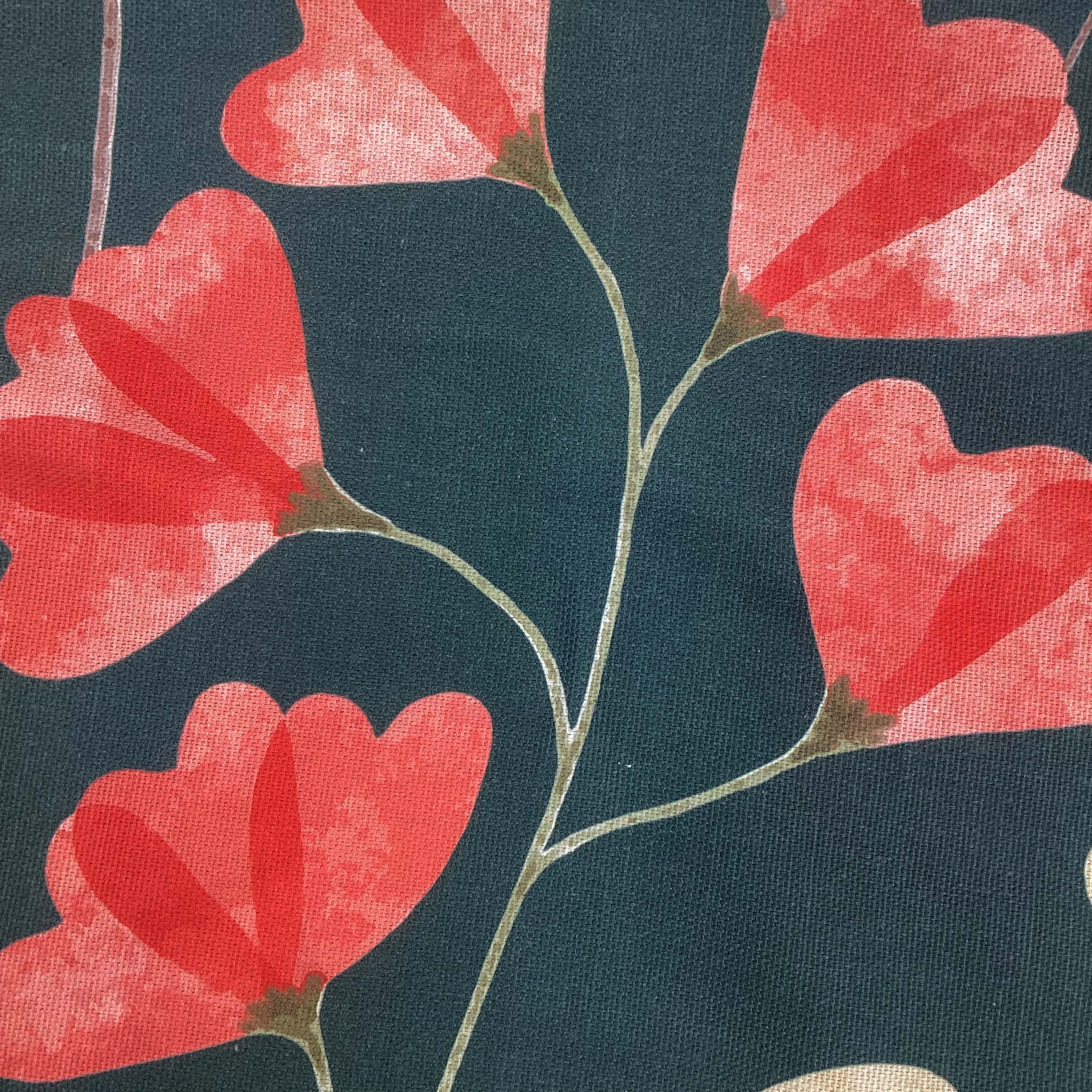 Half panama fabric printed per meter 100% cotton NELE 2 DARK