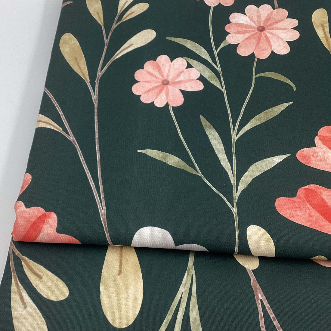 Half panama fabric printed per meter 100% cotton NELE 2 DARK