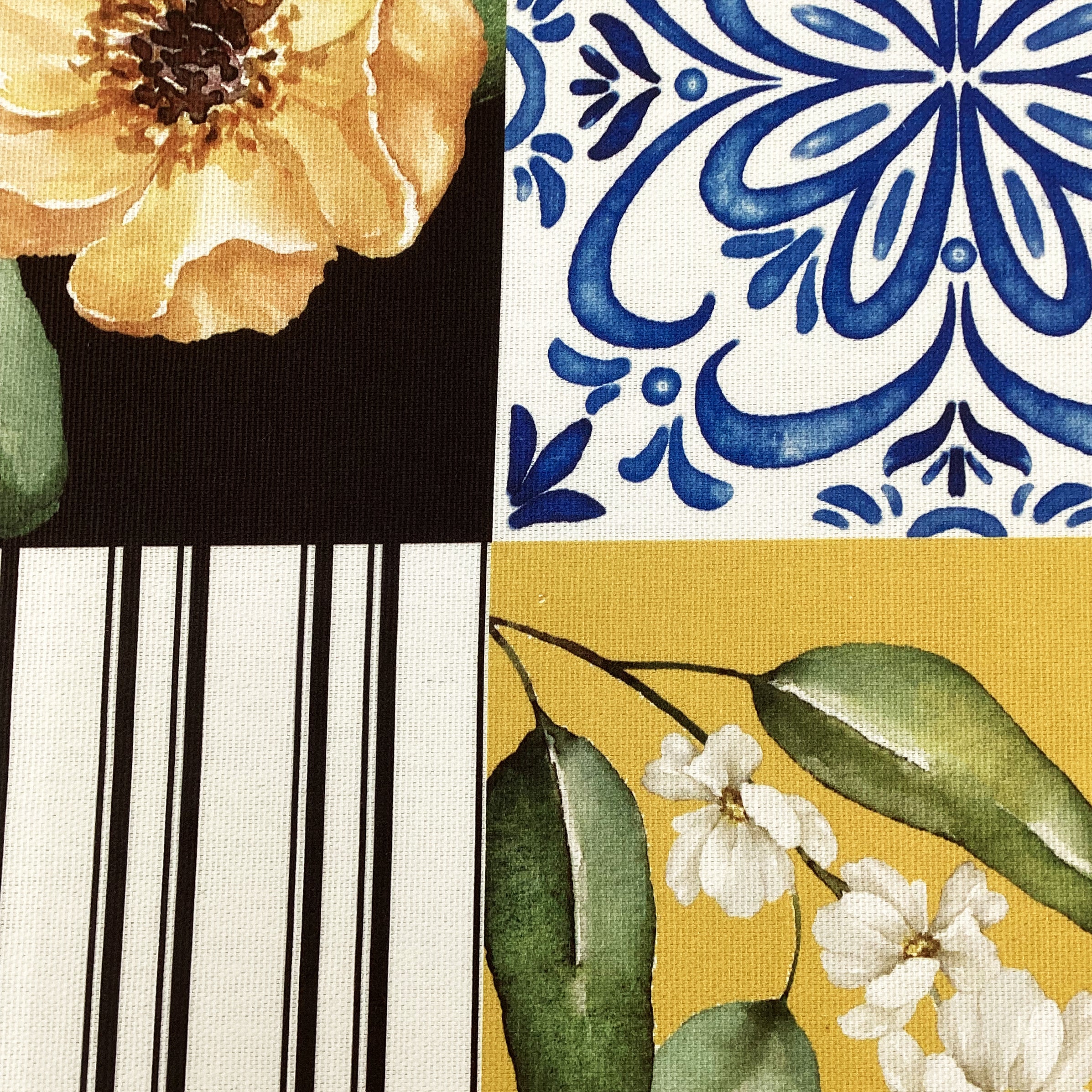 Half panama fabric printed per meter 100% cotton PATCHPAL 1 DARK