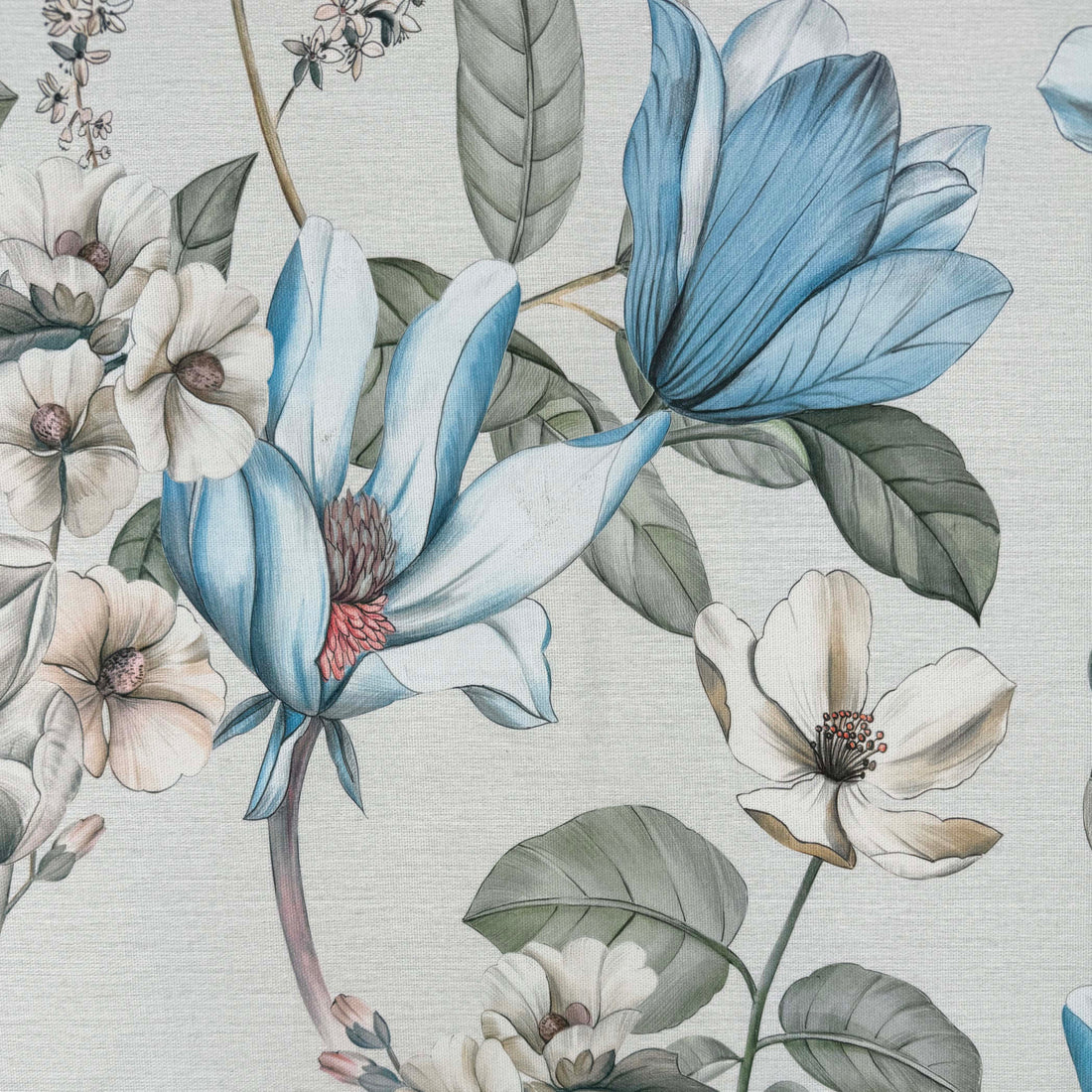 Half panama fabric printed per meter 100% cotton PEPI BLUE 1