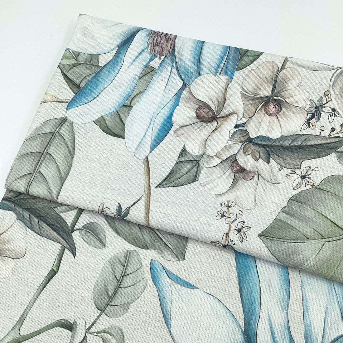 Half panama fabric printed per meter 100% cotton PEPI BLUE 1
