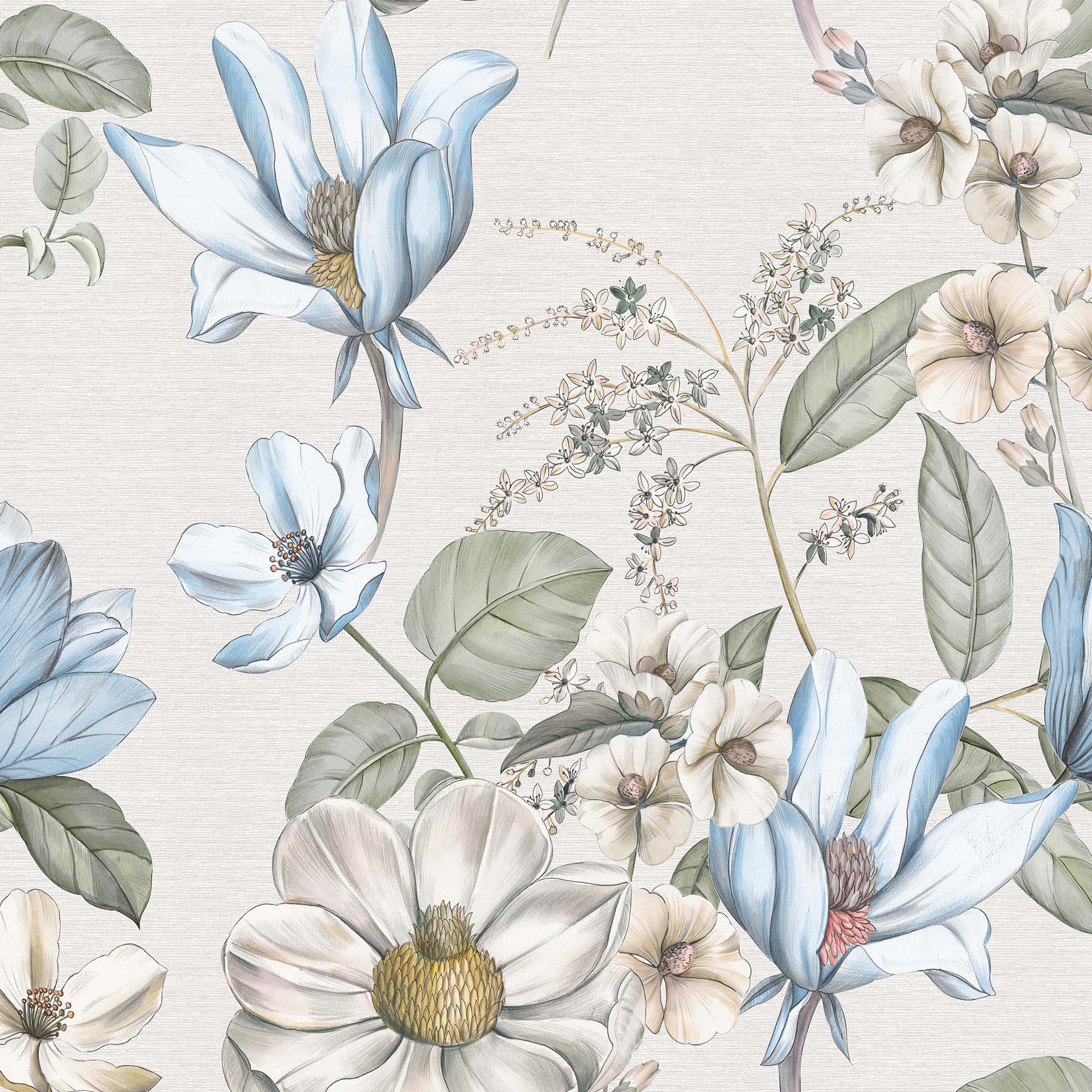 Half panama fabric printed per meter 100% cotton PEPI BLUE 1