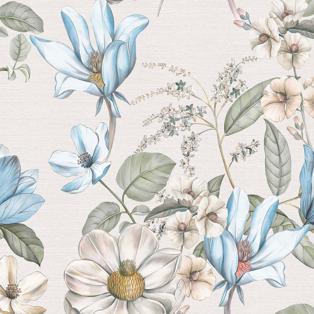 Half panama fabric printed per meter 100% cotton PEPI BLUE 1