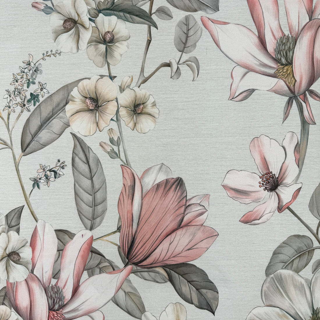 Half panama fabric printed per meter 100% cotton PEPI ROSA 1