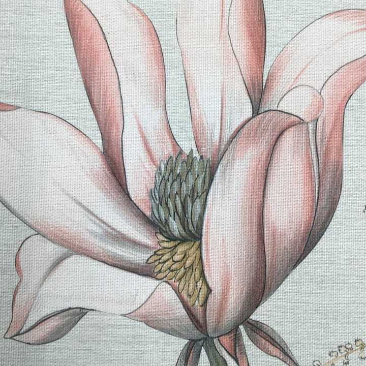 Half panama fabric printed per meter 100% cotton PEPI ROSA 1