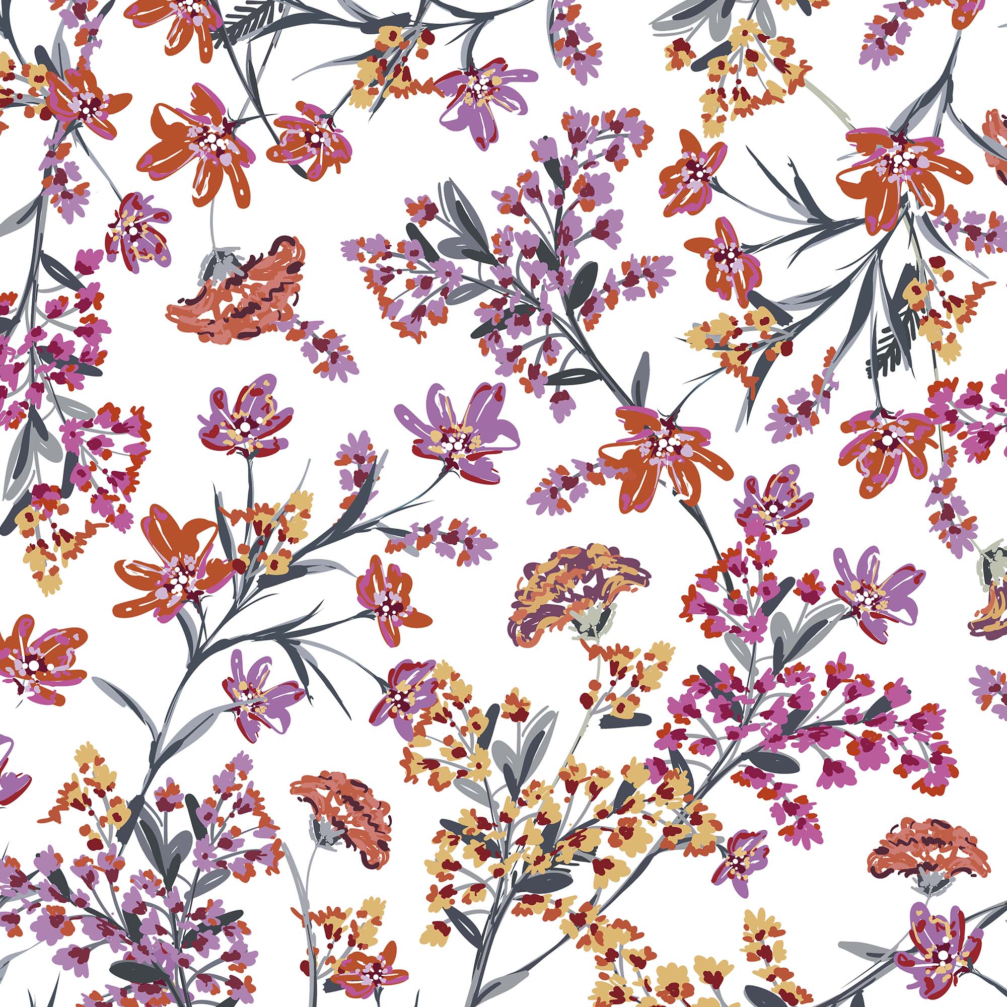 Half panama fabric printed per meter 100% cotton PILU 1