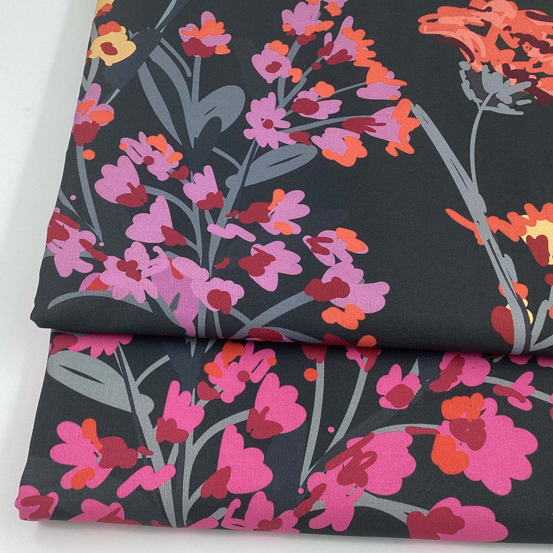 Half panama fabric printed per meter 100% cotton PILU 2 DARK