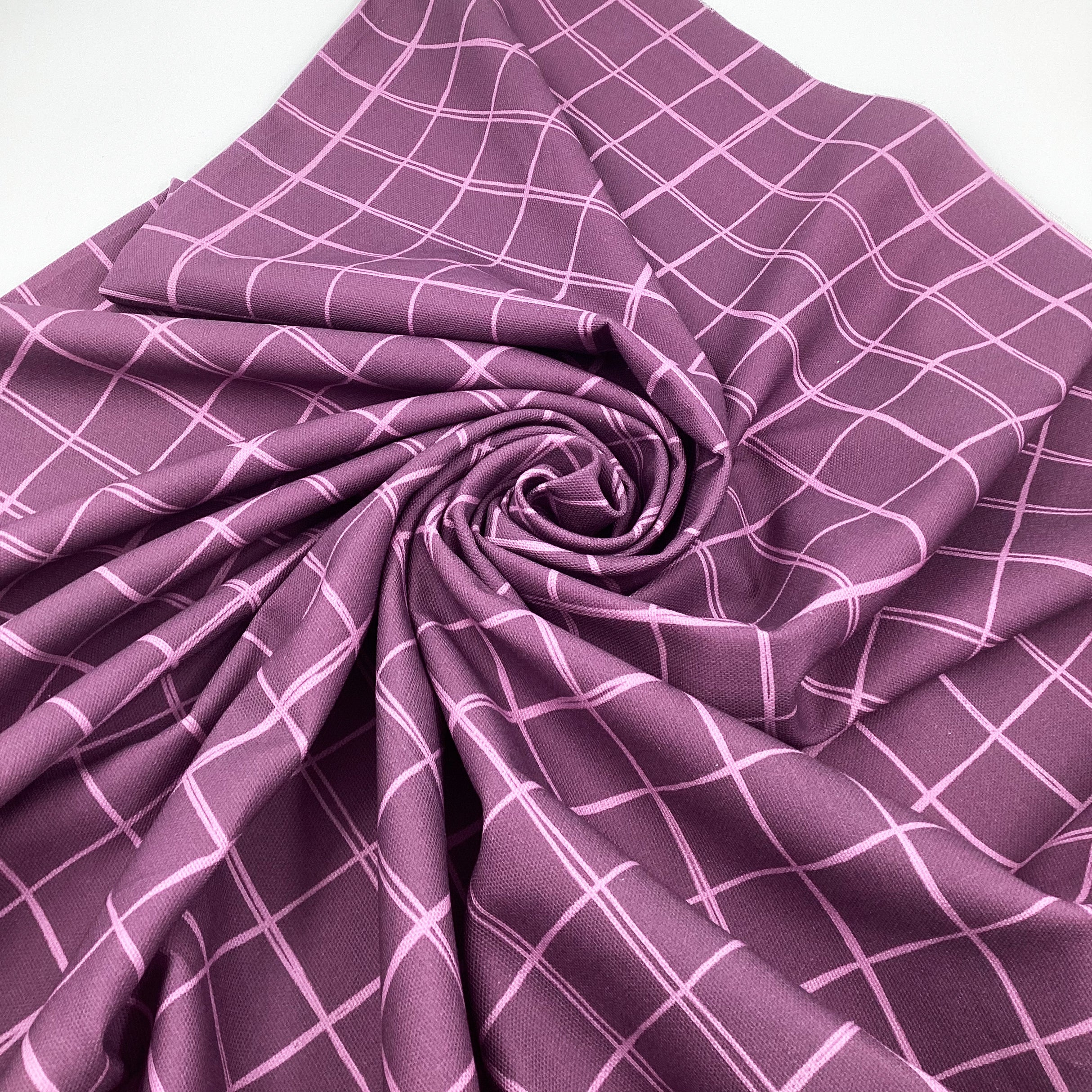 Half panama fabric printed per meter 100% cotton PILU 5 DARK