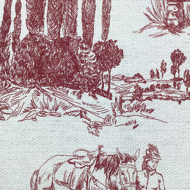 Half panama fabric printed per meter 100% cotton SILKE GREEN 3