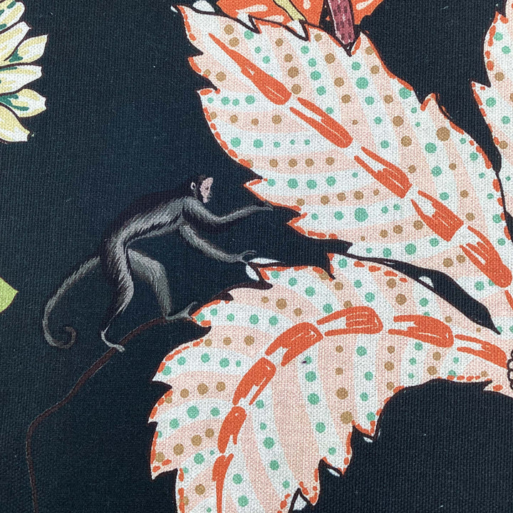 Printed half panama fabric per meter 100% cotton WINDA 1 DARK