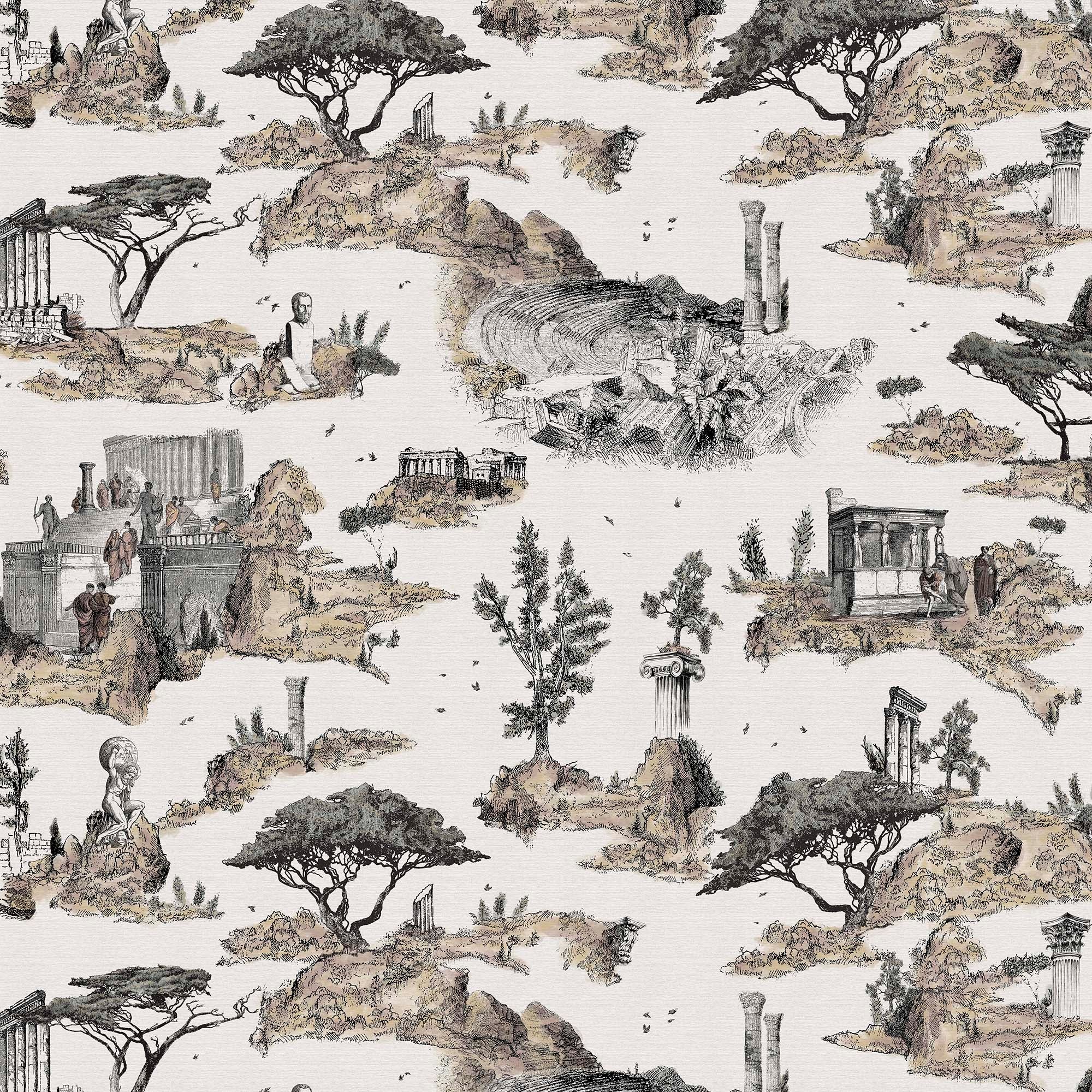 Half panama fabric printed per meter 100% cotton ZENON 1