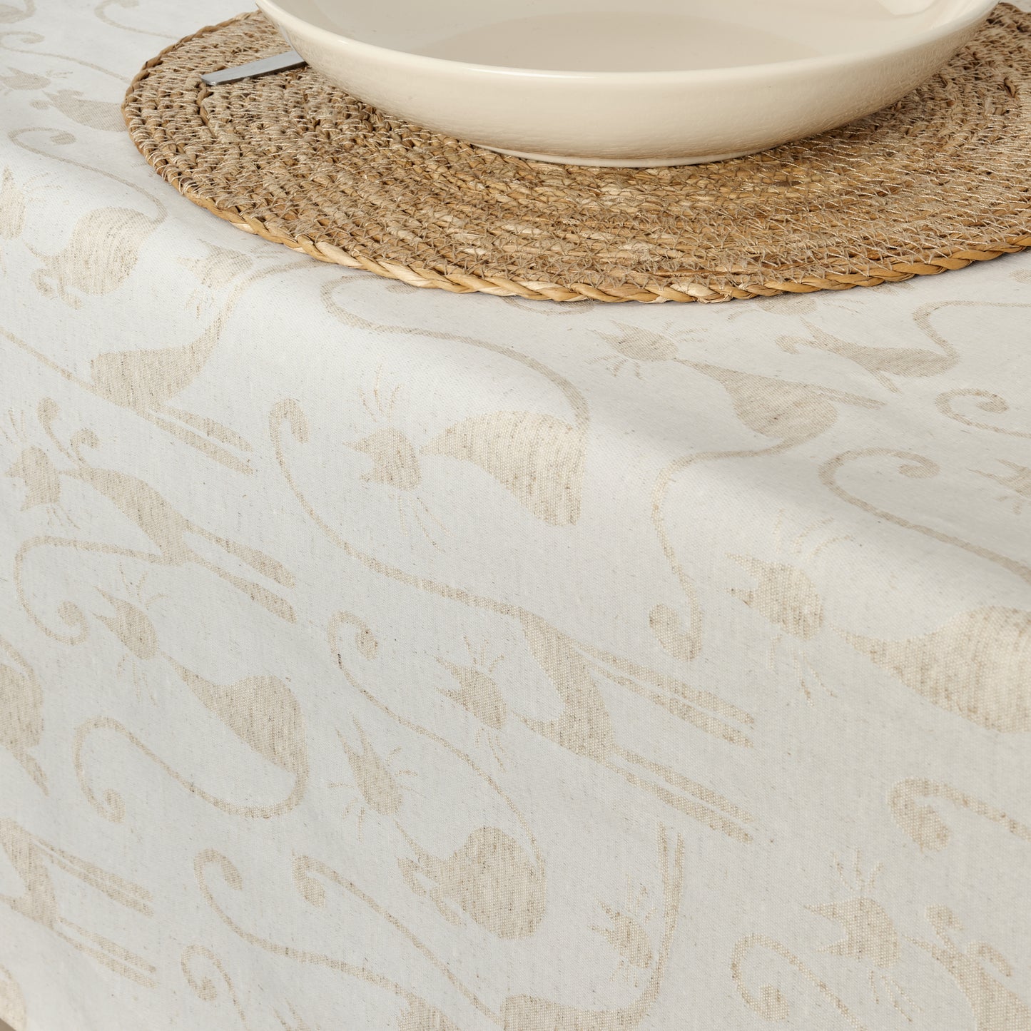 Mantel antimanchas jacquard Acacia 2342 Lino