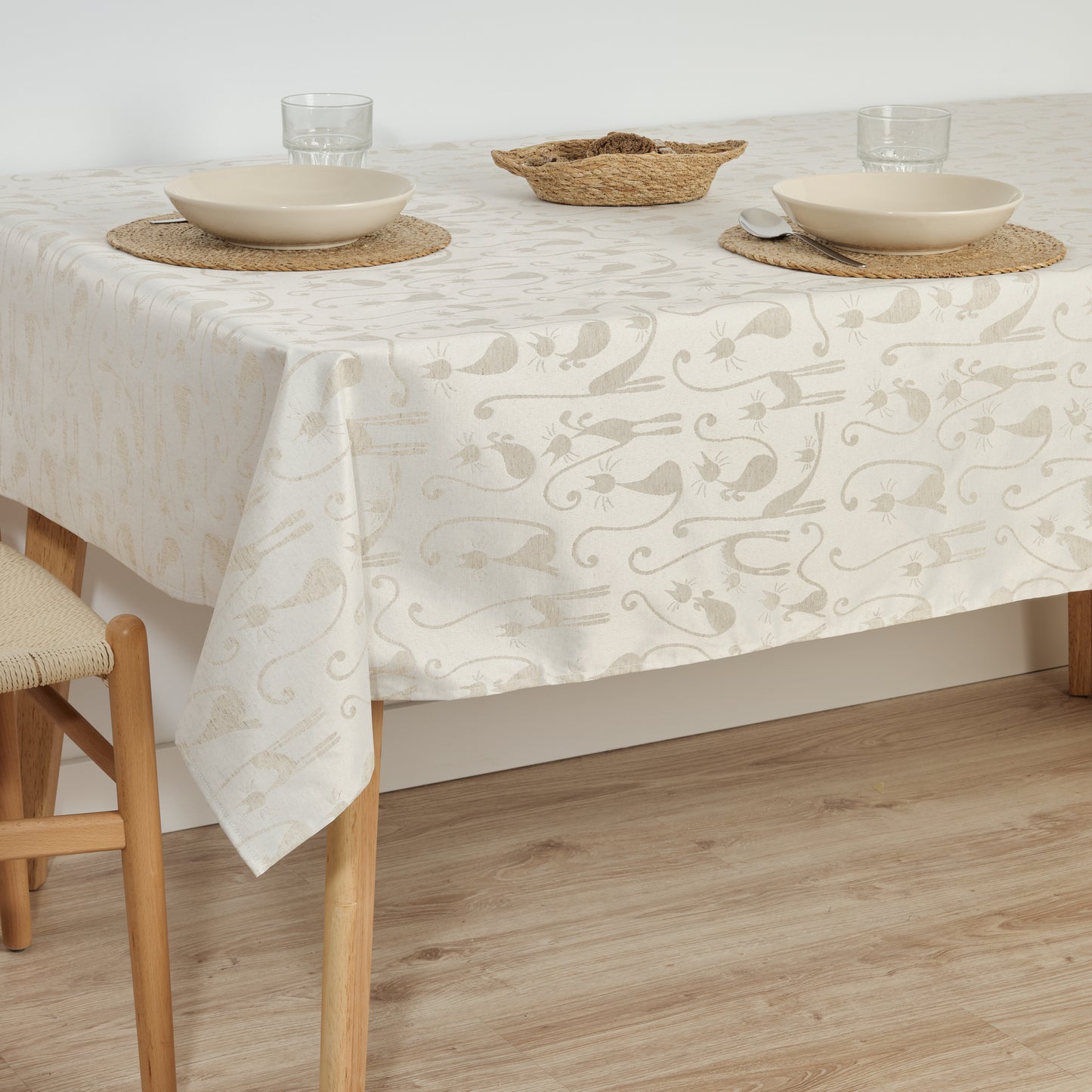 Acacia 2342 Nappe antitache jacquard lin