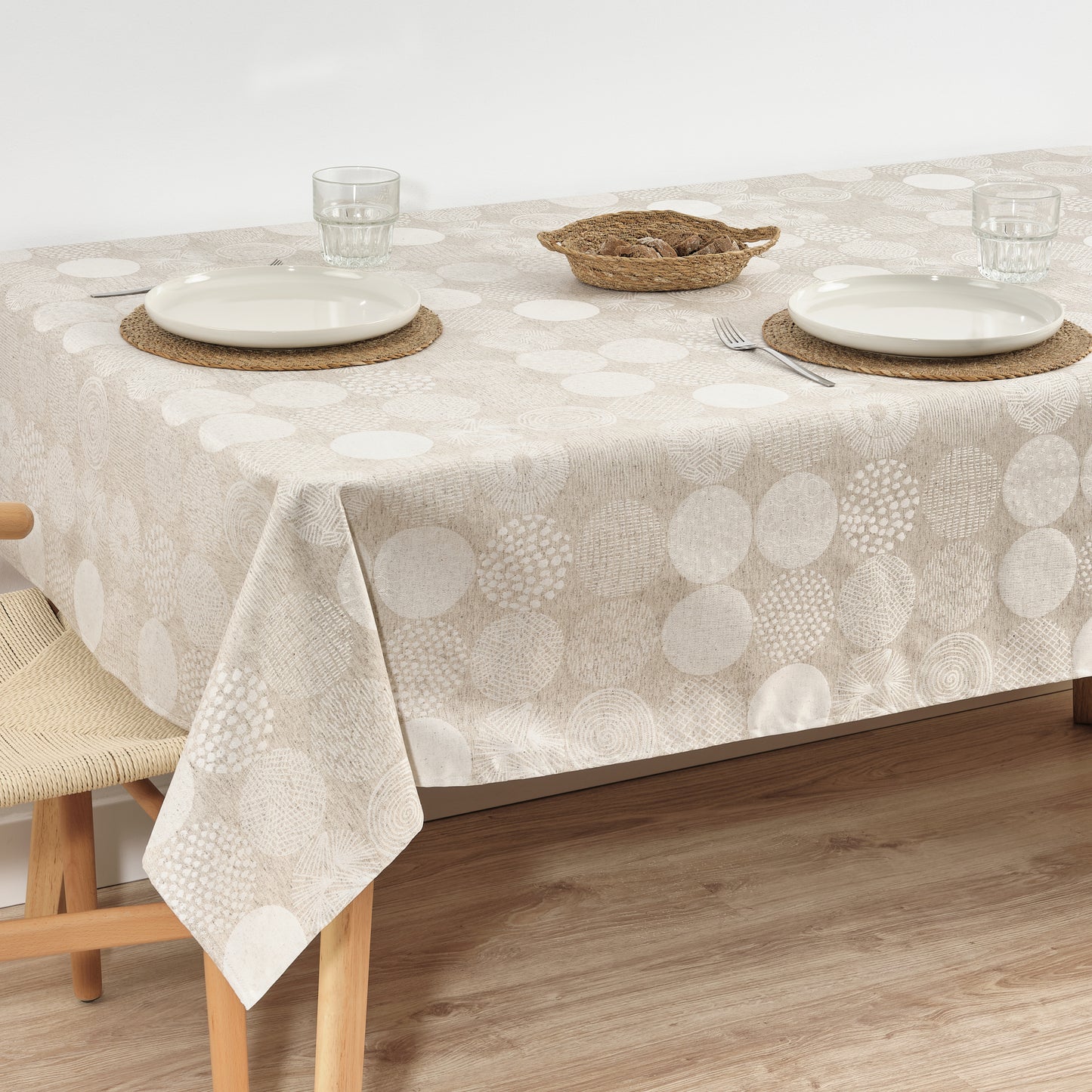 Acacia 3115 Linen jacquard stain-resistant tablecloth