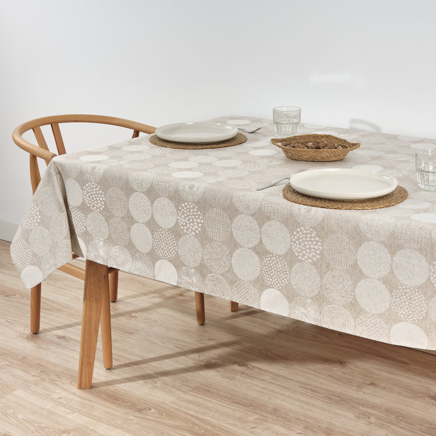 Acacia 3115 Linen jacquard stain-resistant tablecloth