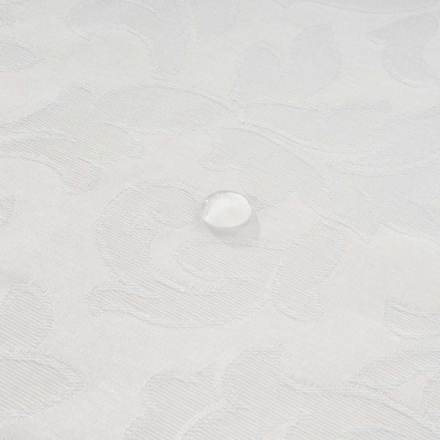 Acacia jacquard stain-resistant tablecloth 3233 White