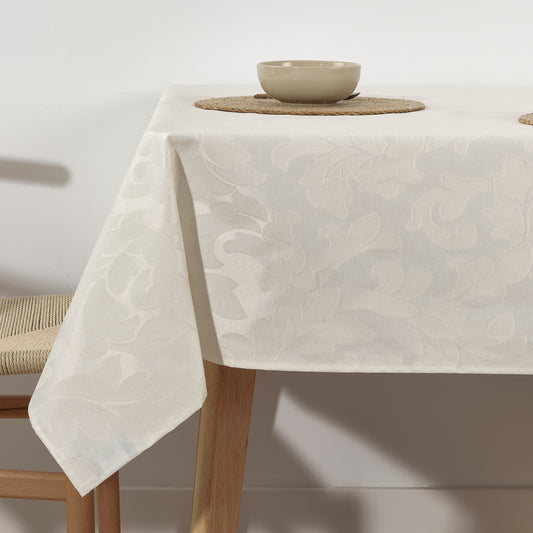 Nappe antitache jacquard acacia 3233 Écru