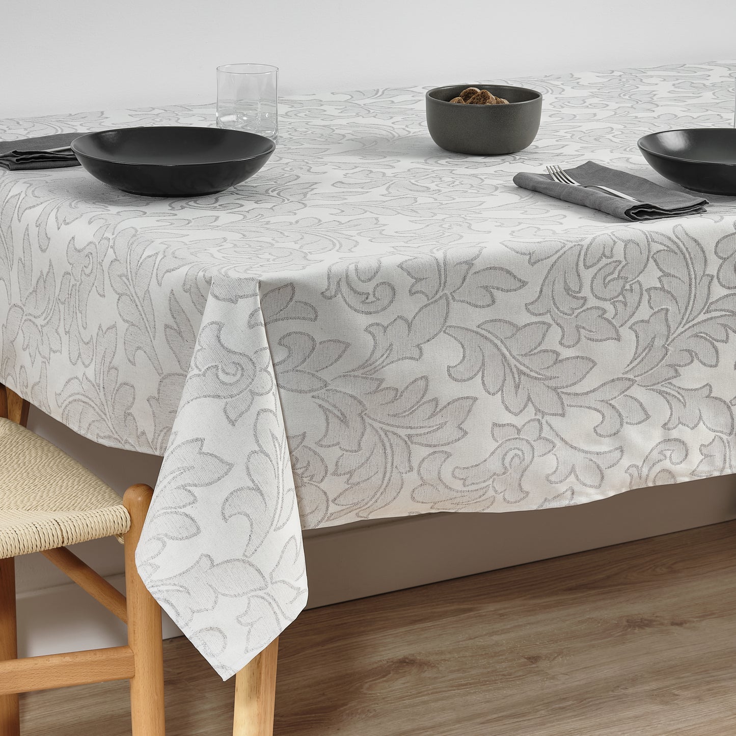 Nappe antitache jacquard acacia 3233 Alma Gris