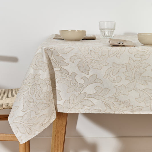 Mantel antimanchas jacquard Acacia 3233 Lino