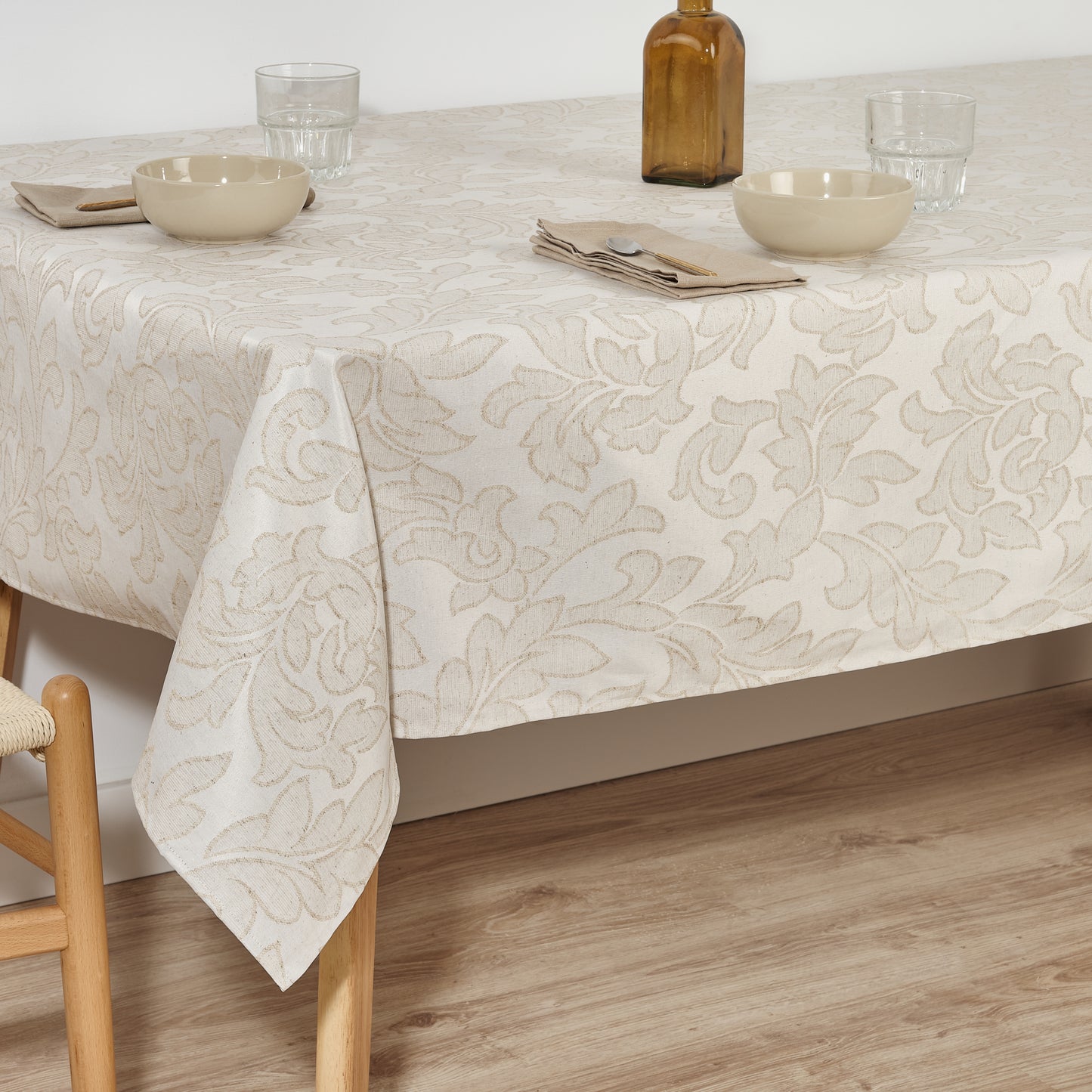 Acacia 3233 Linen jacquard stain-resistant tablecloth