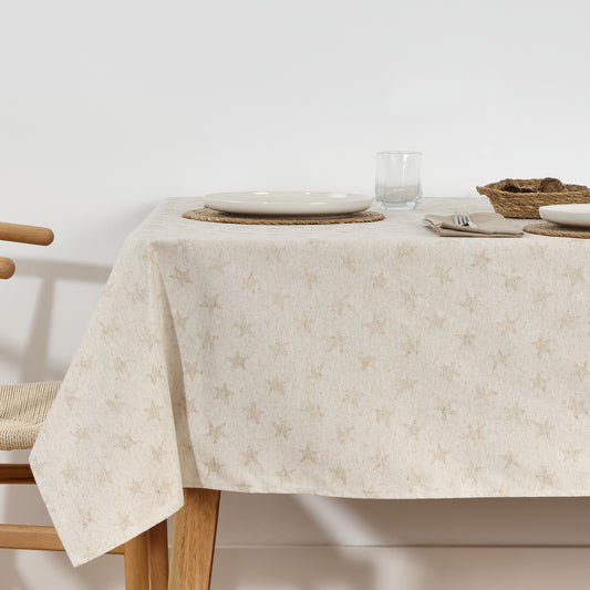 Alamo 3778 Linen Jacquard Stain-Resistant Tablecloth