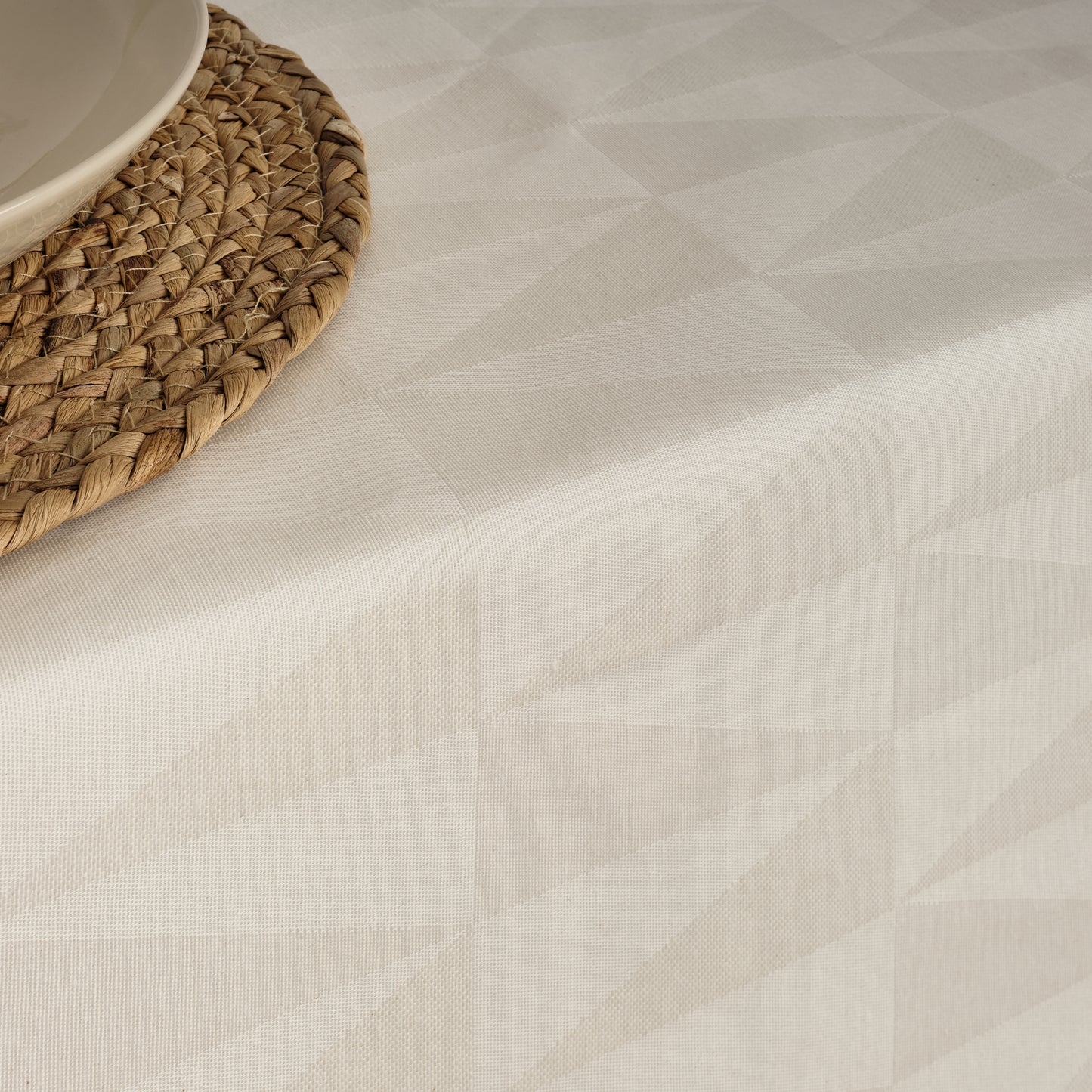 Stain-resistant jacquard tablecloth Alamo 3780 Raw