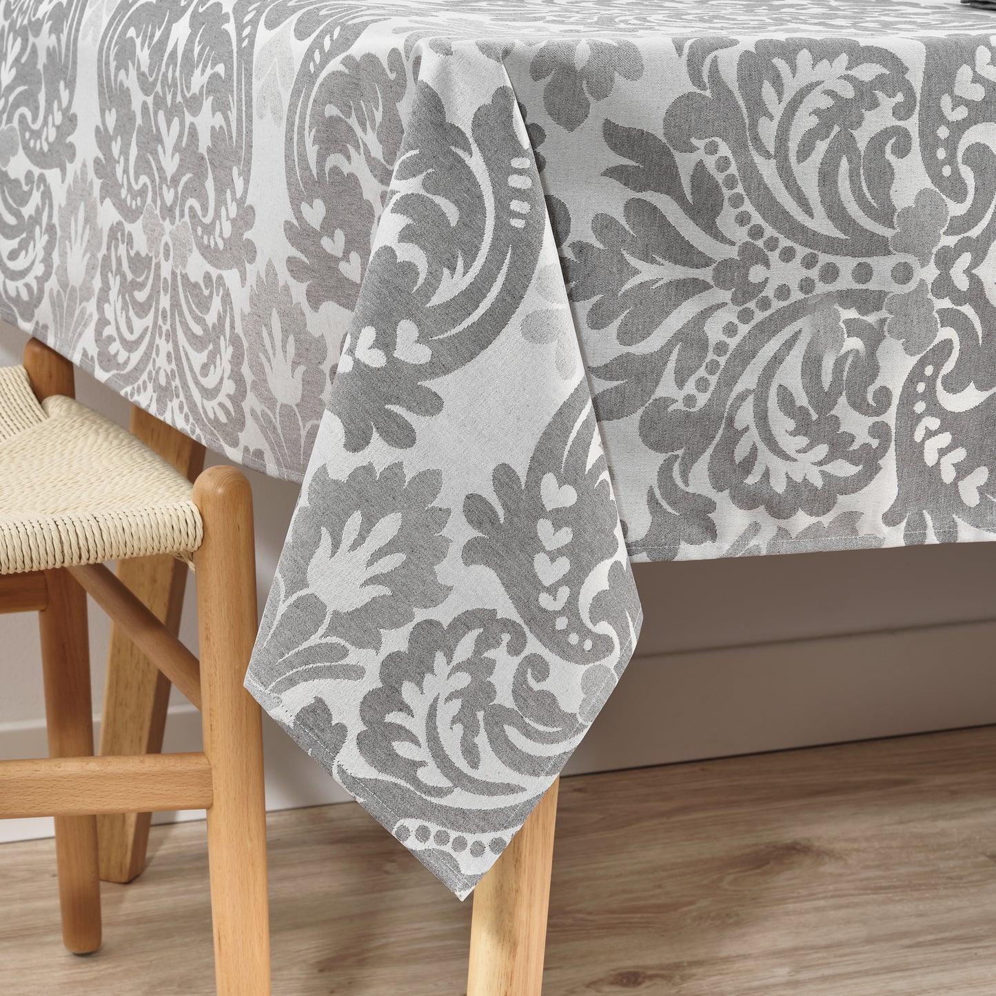 Mantel antimanchas jacquard Alamo 4033 Gris Perla