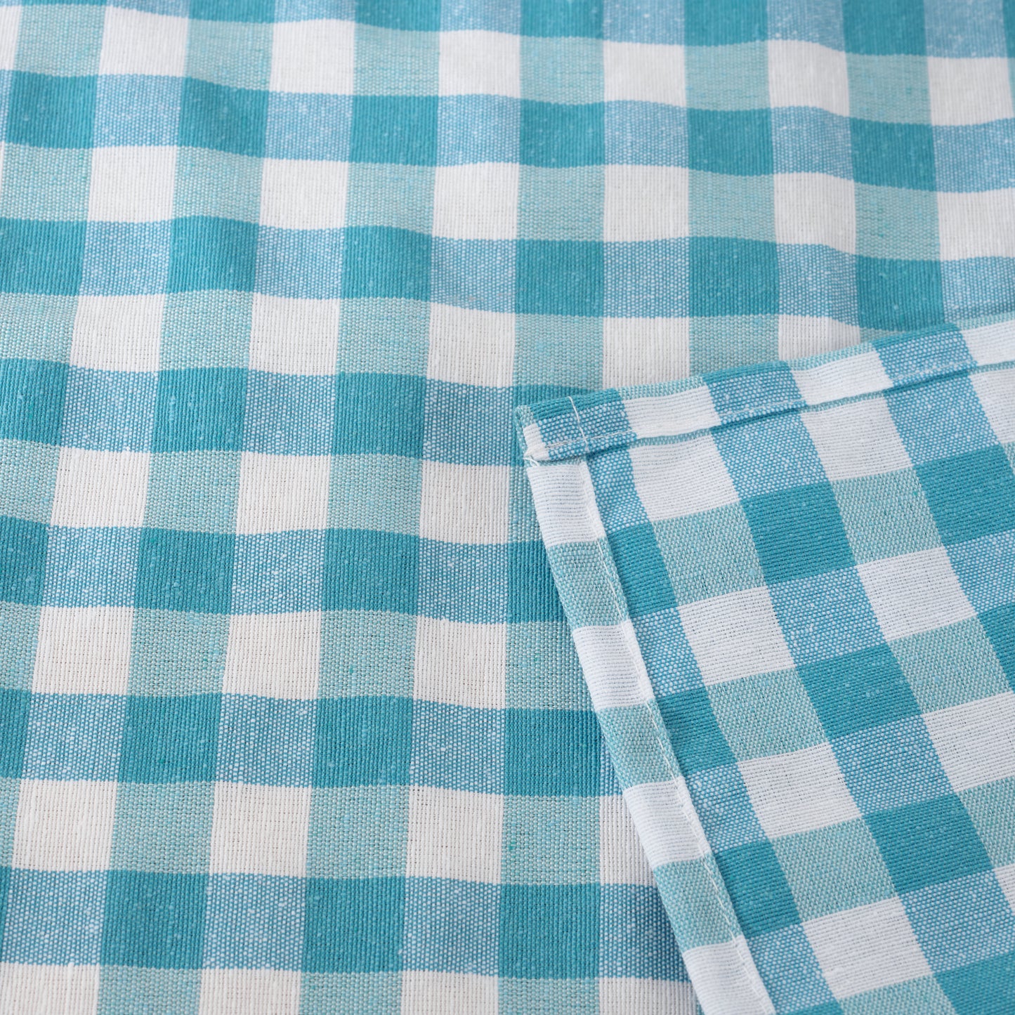 Lot de 6 serviettes Vichy bleu clair - 45x45 cm